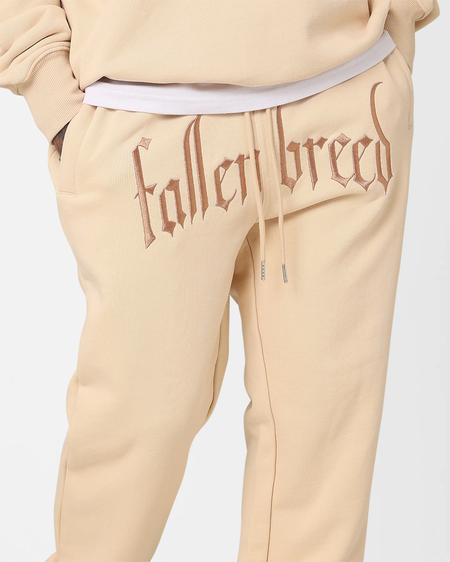 Fallen Breed Logo Sweatpants Nude - Image 3