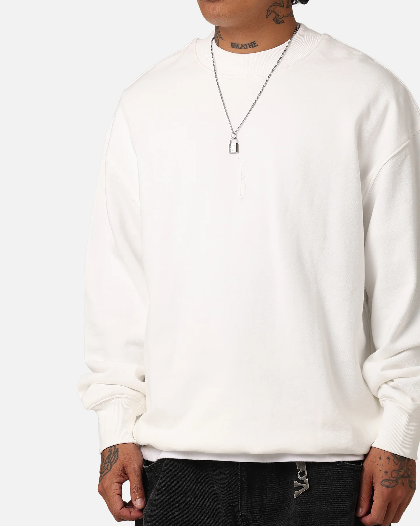 Fallen Breed Monogram Crewneck White/White - Image 4