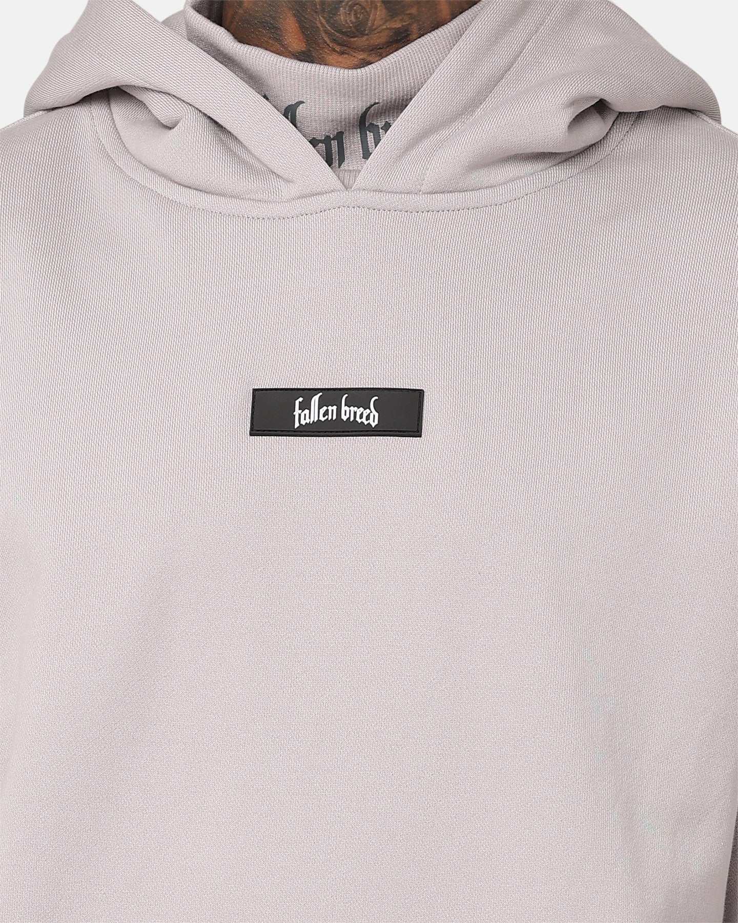 Fallen Breed Signature Logo Hoodie Light Grey - Image 4