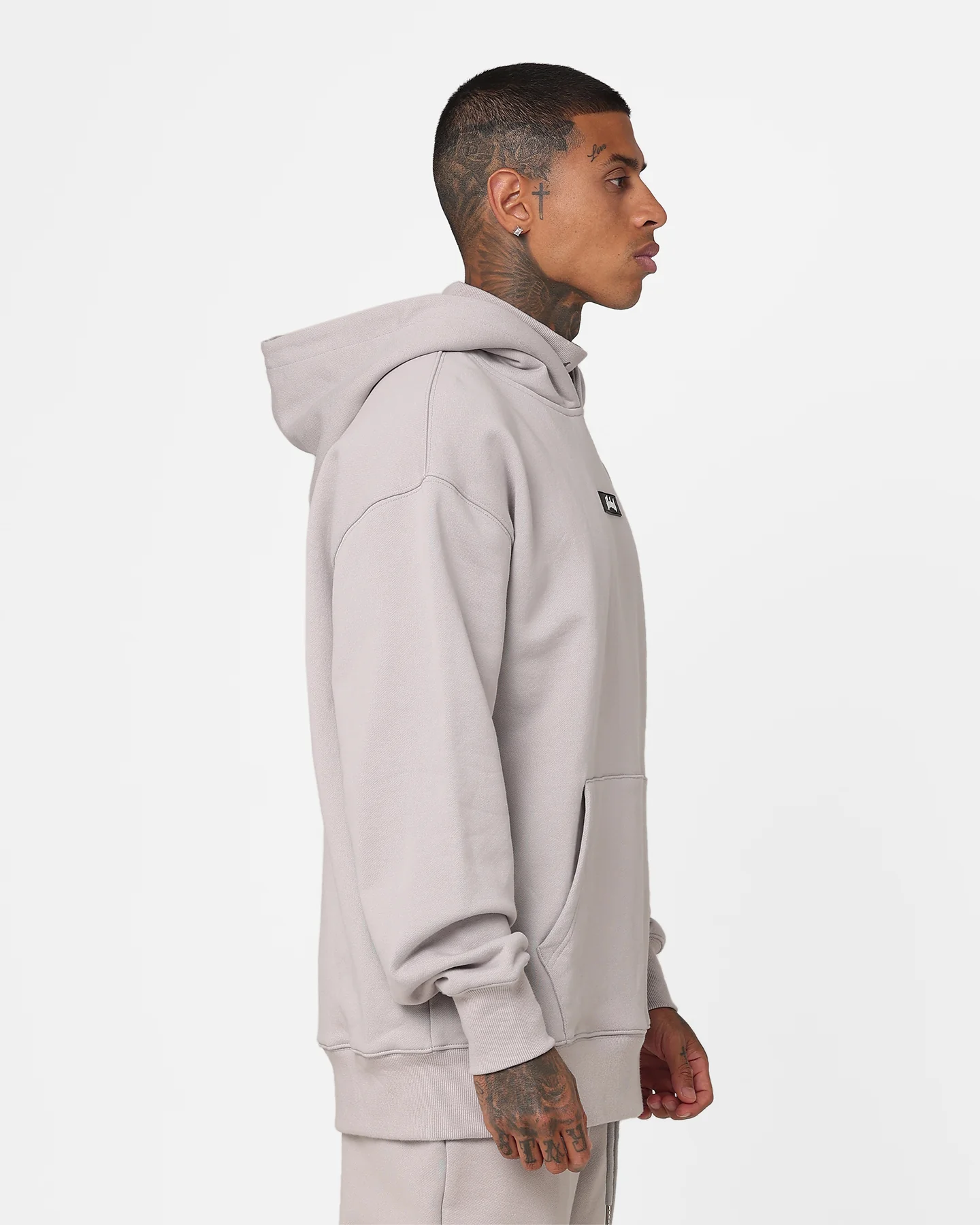 Fallen Breed Signature Logo Hoodie Light Grey - Image 6