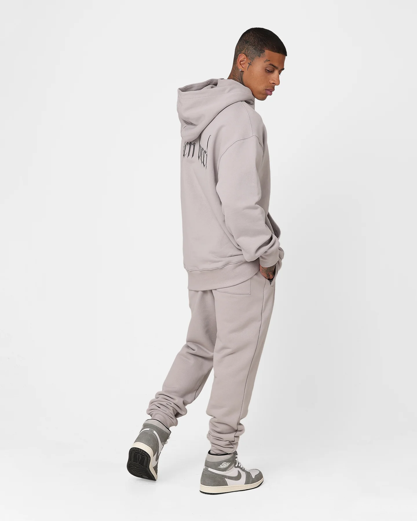 Fallen Breed Signature Logo Hoodie Light Grey - Image 8
