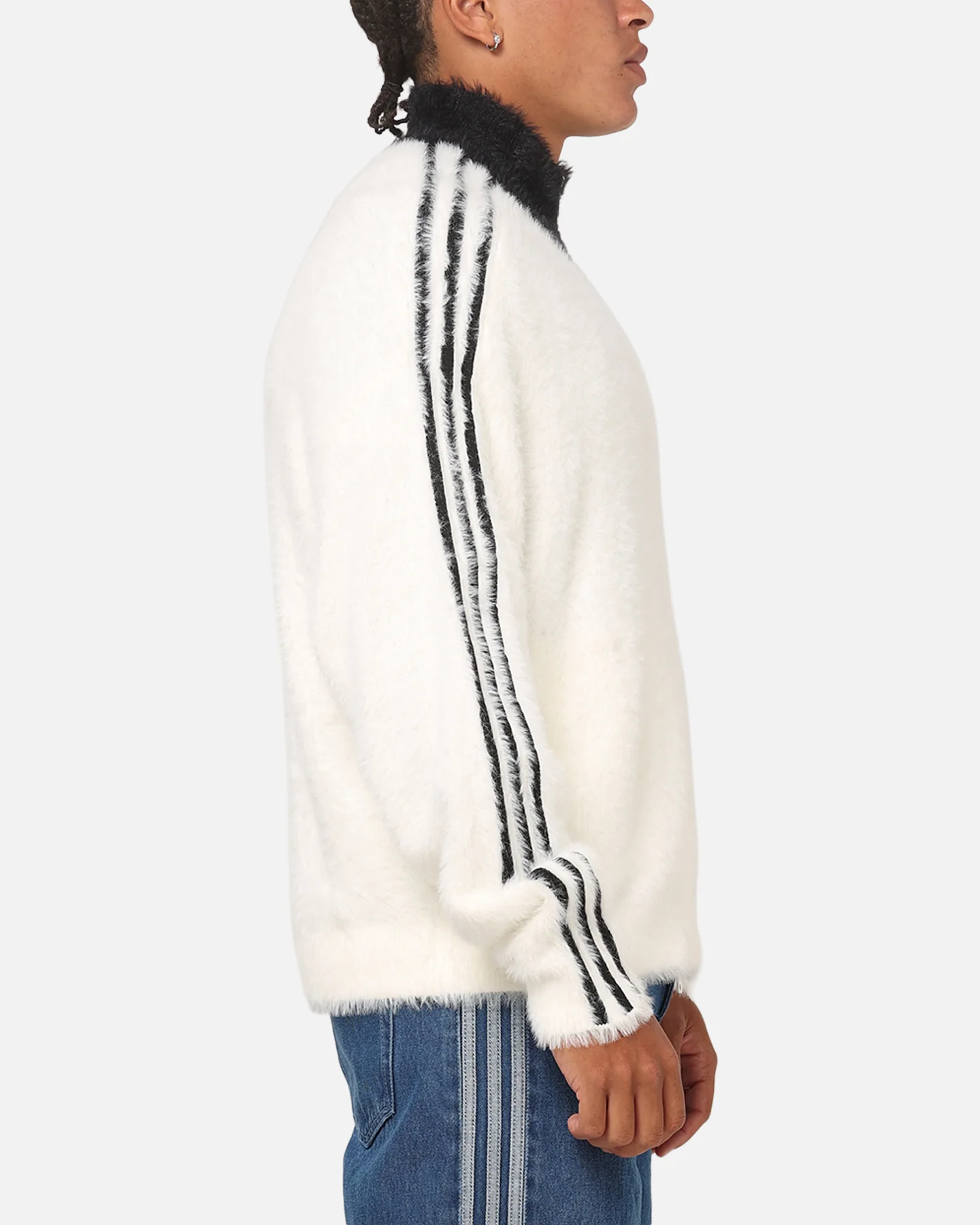 Adidas Faux Mohair Classic Track Top Off White/Black - Image 4