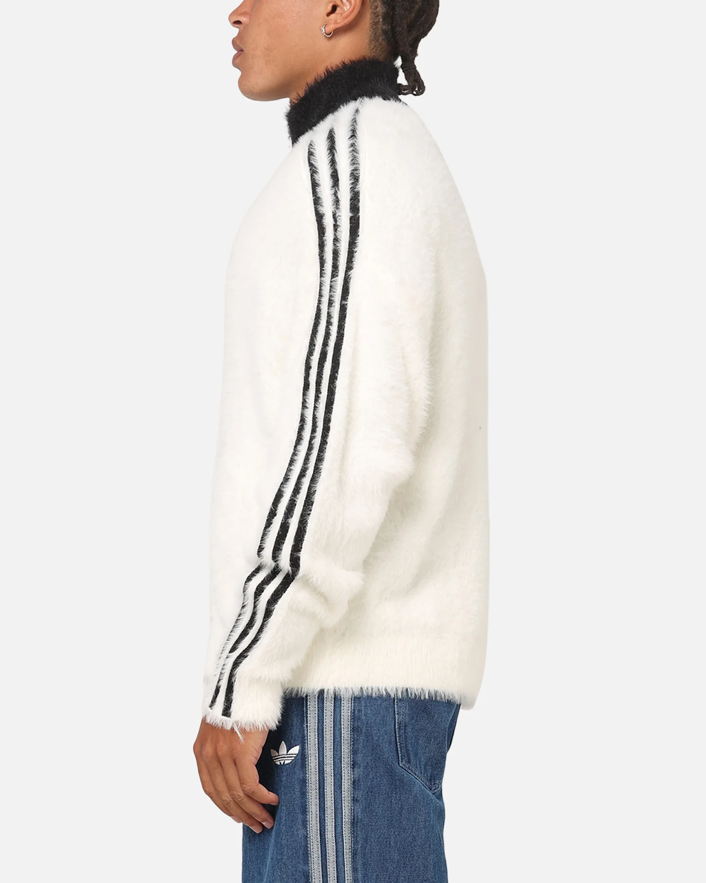 Adidas Faux Mohair Classic Track Top Off White/Black - Image 5