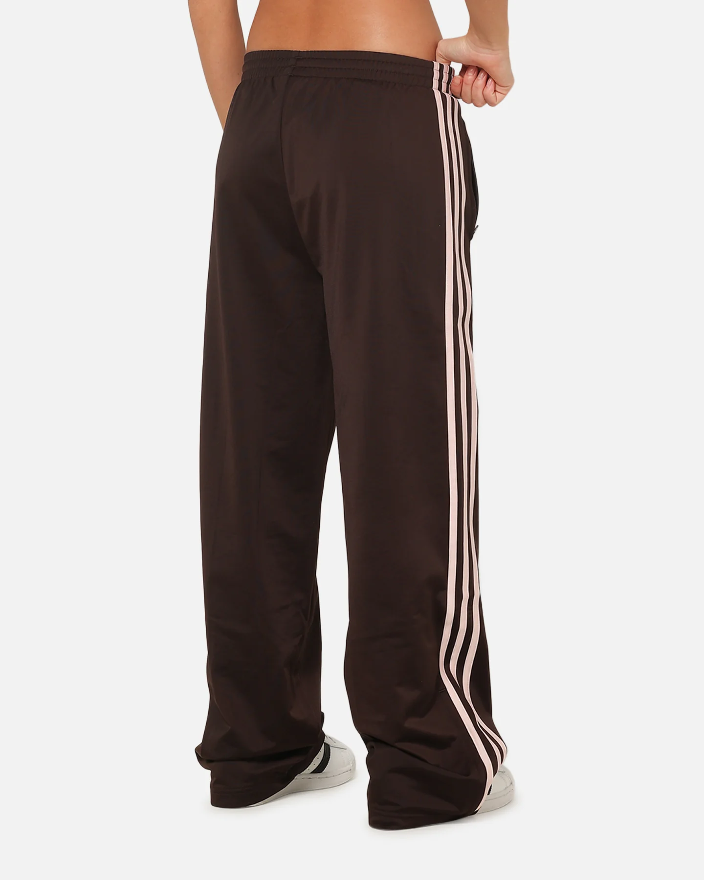 Adidas Women's Firebird Loose Track Pants Brown/Pink - Image 4
