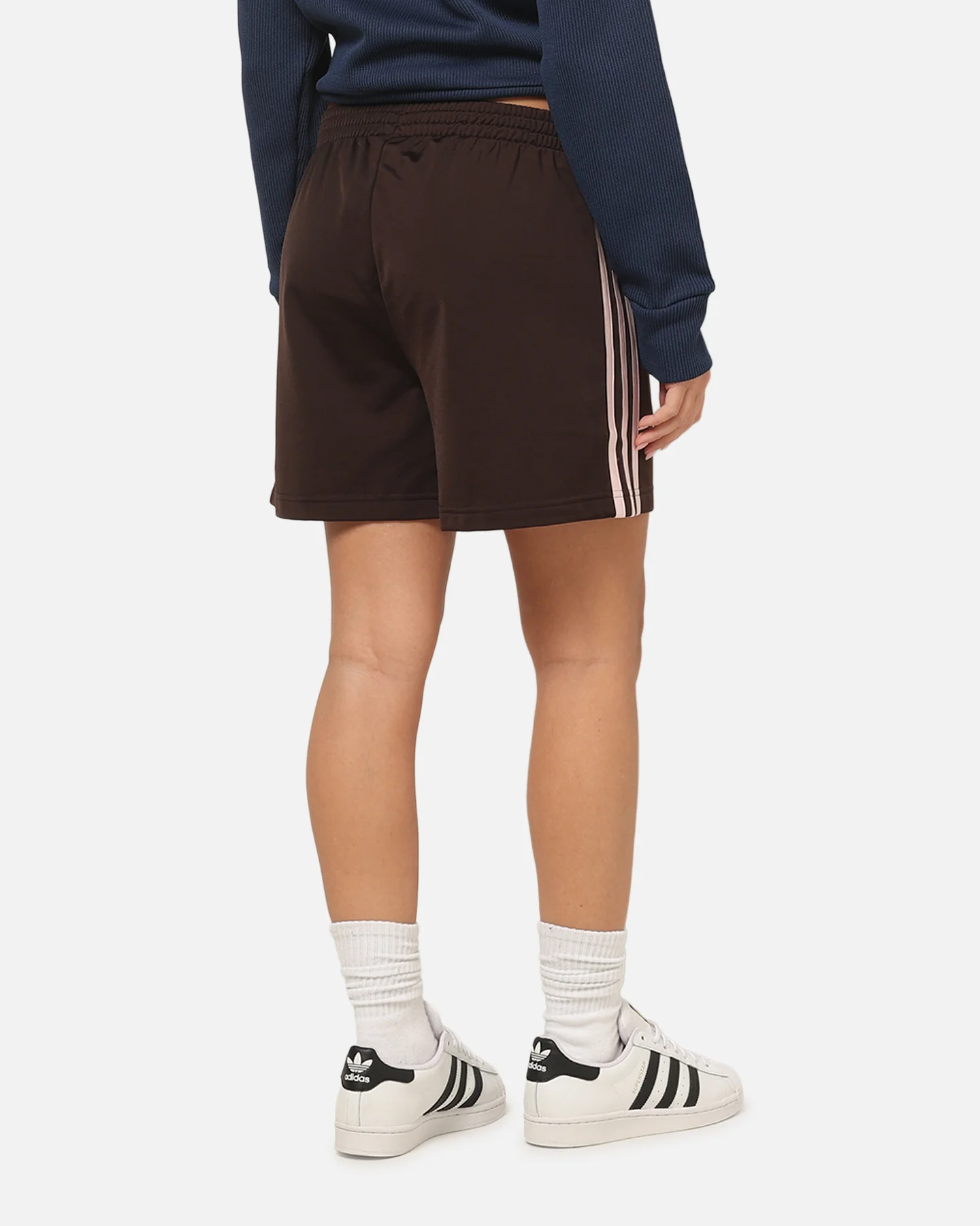 Adidas Women's Firebird Classic Shorts Brown/Pink - Image 6