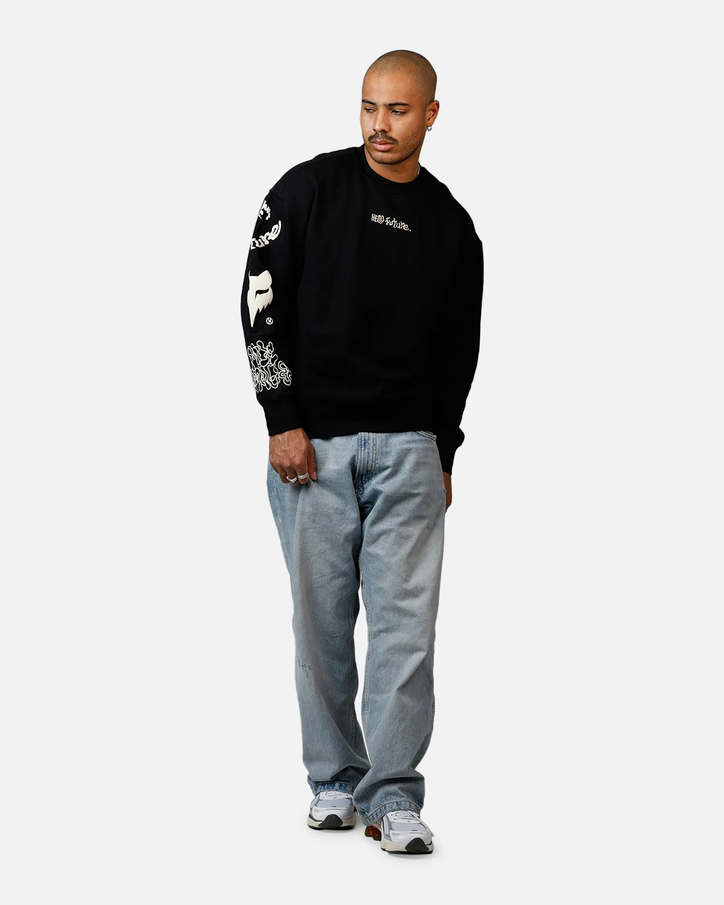 Fox Racing Hello Future Oversized Crewneck Black - Image 3