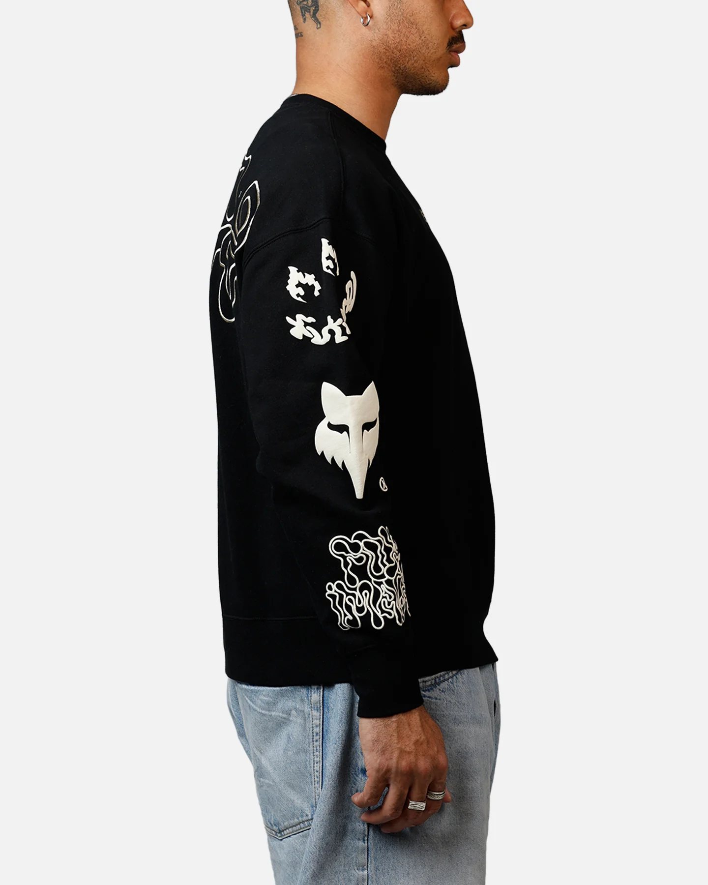 Fox Racing Hello Future Oversized Crewneck Black - Image 4
