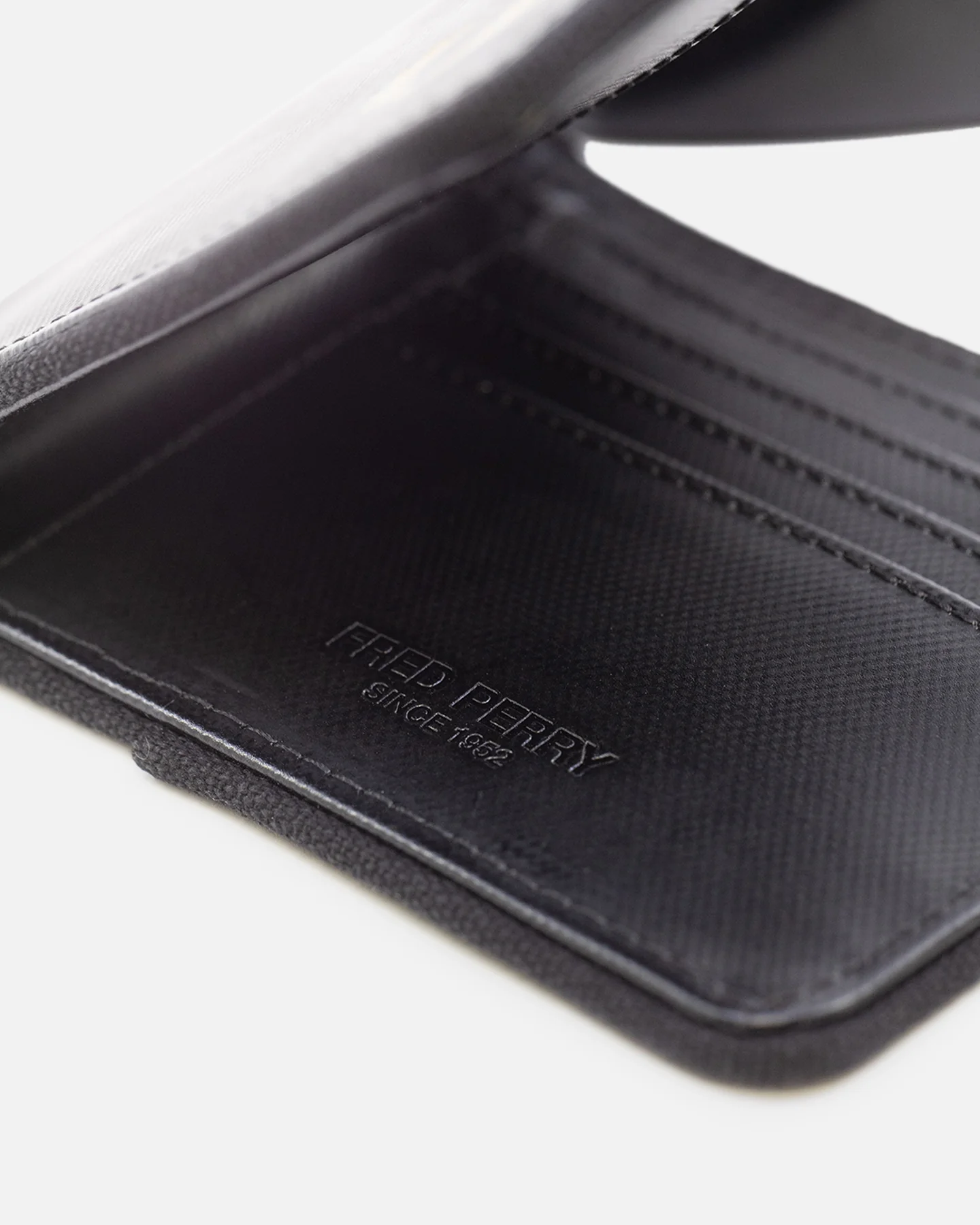Fred Perry Coated Polyester Billfold Wallet Black/Gold - Image 4