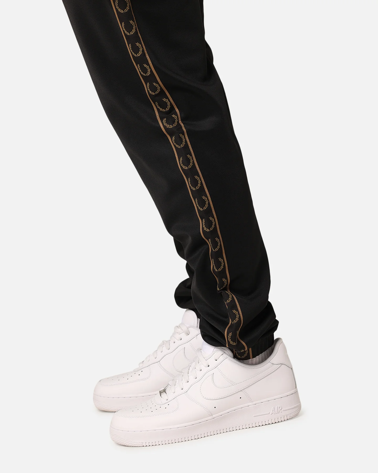 Fred Perry Contrast Tape Track Pants Black/Stone - Image 4