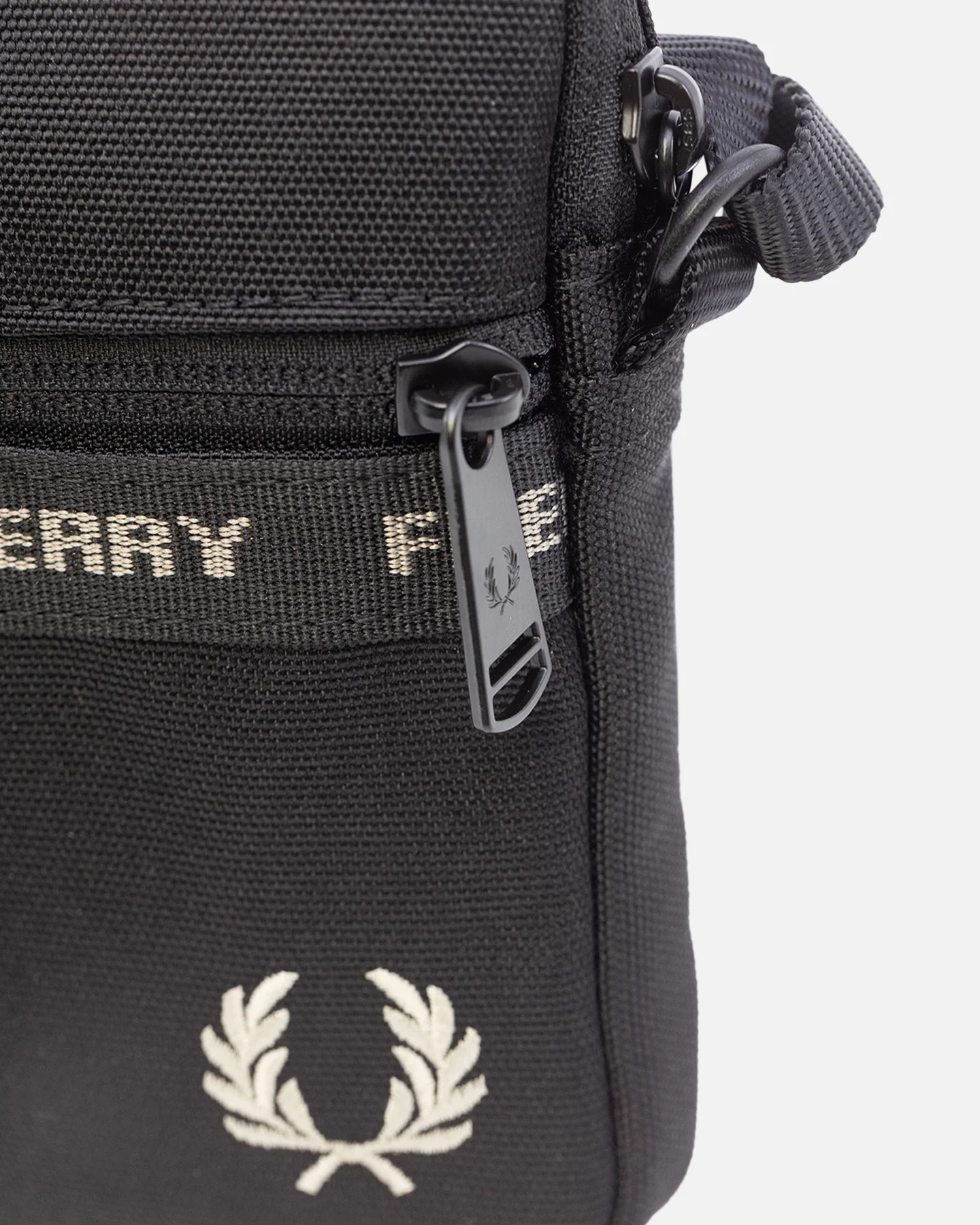 Fred Perry Taped Side Bag Black/Warm Grey - Image 7