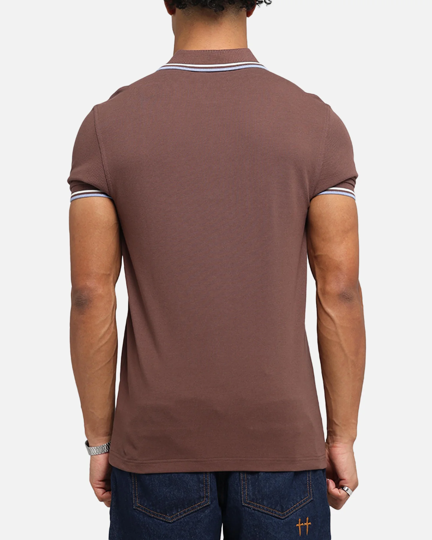Fred Perry Twin Tipped Polo Shirt Brick - Image 3