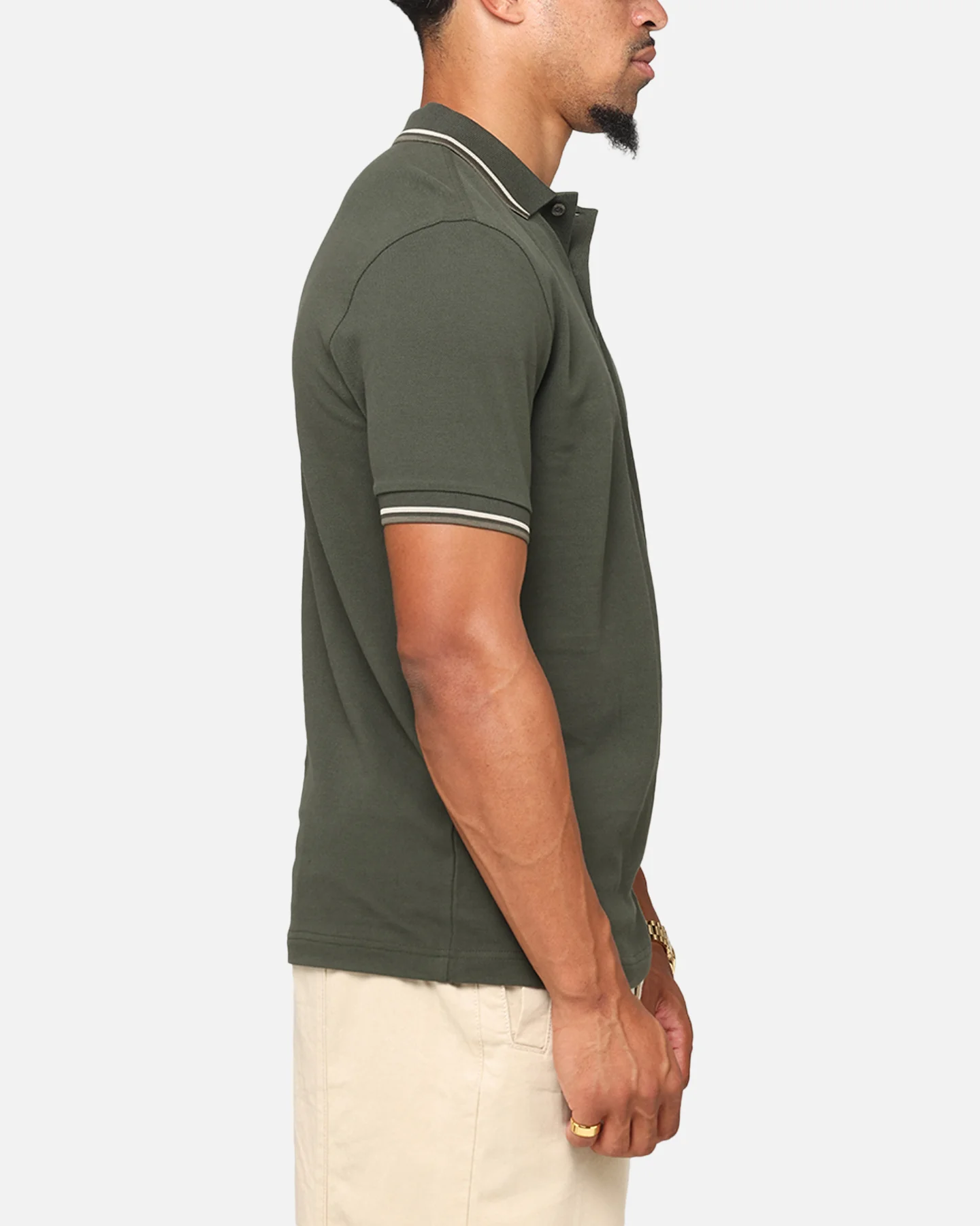 Fred Perry Twin Tipped Polo Shirt Hunter Green - Image 4