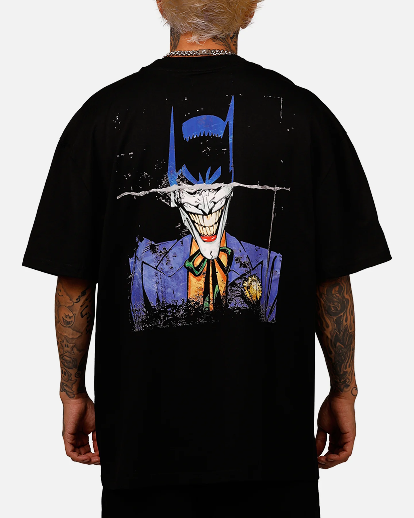 Freeze Max DC Batman Half Joker Batman 'Troublemakers' T-Shirt Black - Image 2