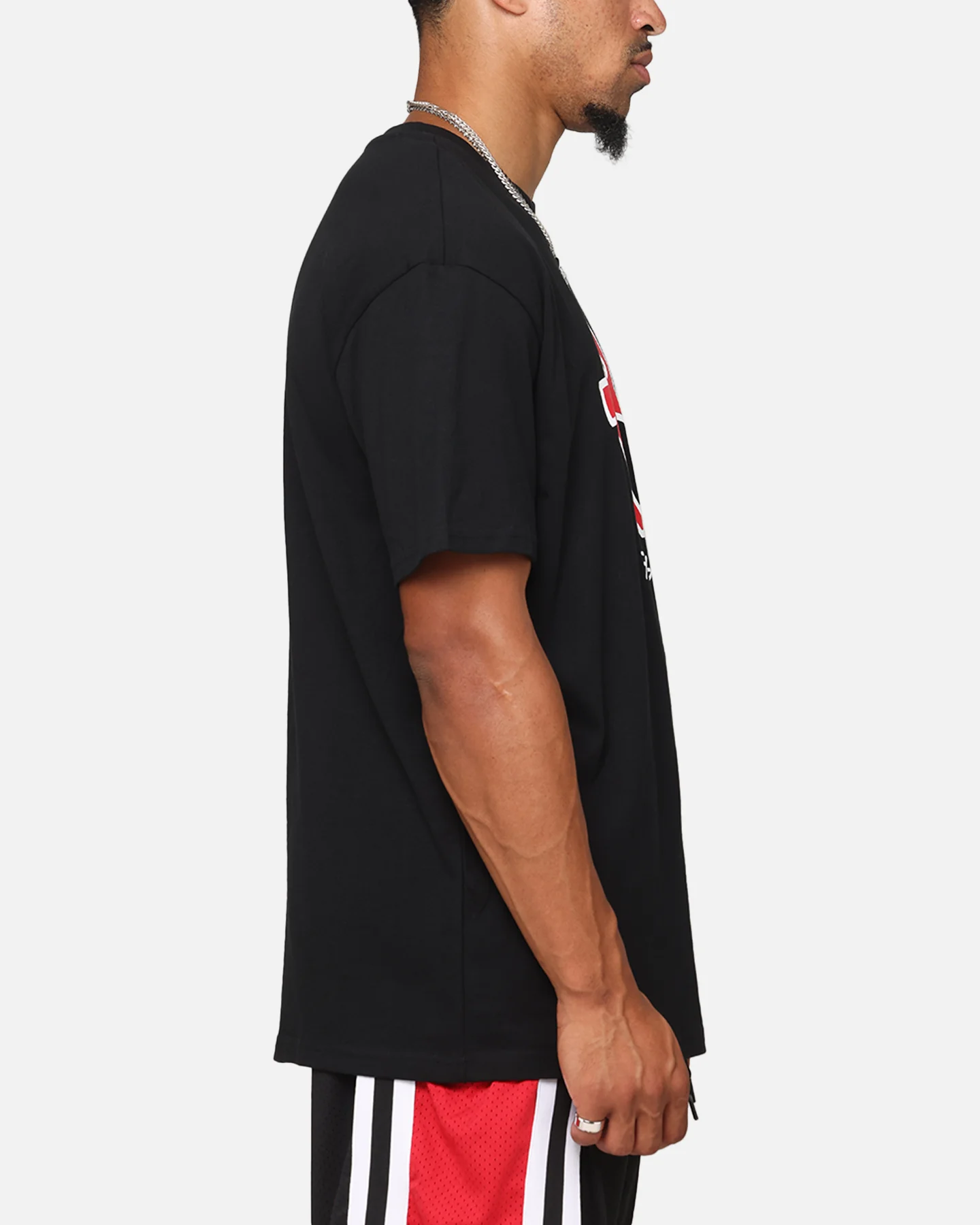 Fubu Basic T-Shirt Black/Red/White - Image 4