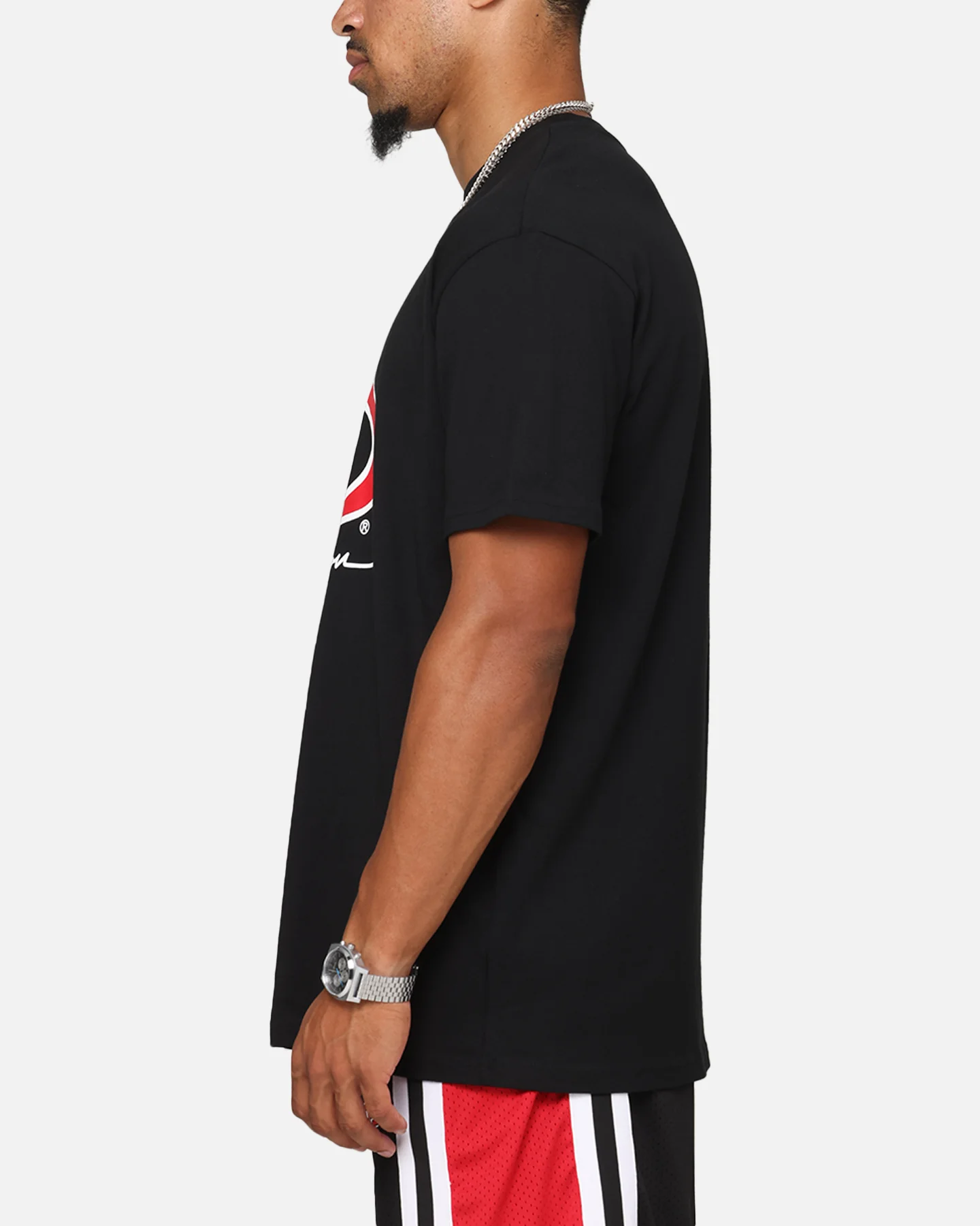 Fubu Basic T-Shirt Black/Red/White - Image 5