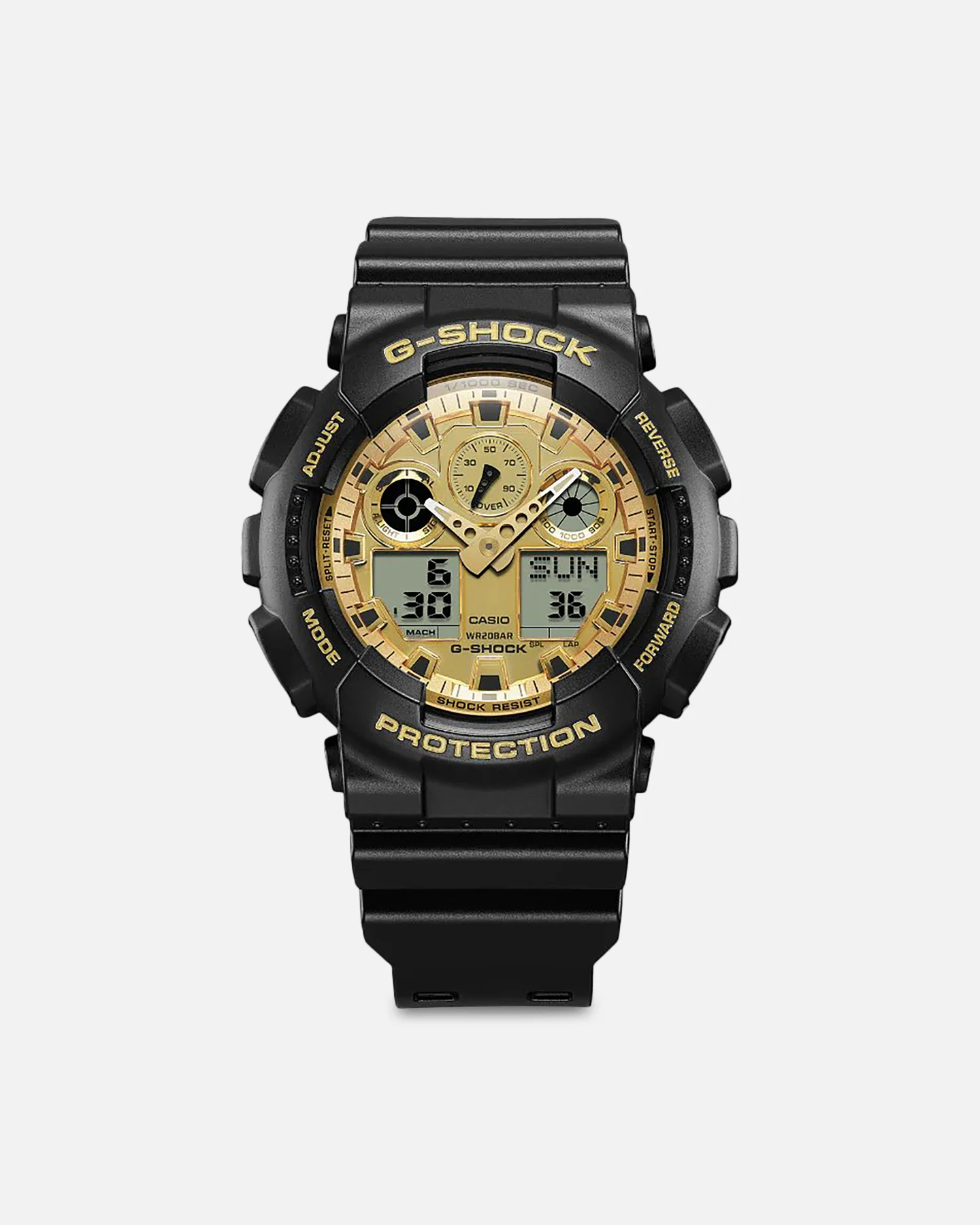 G Shock GA100GB-1A9 Watch Black/Gold - Image 2
