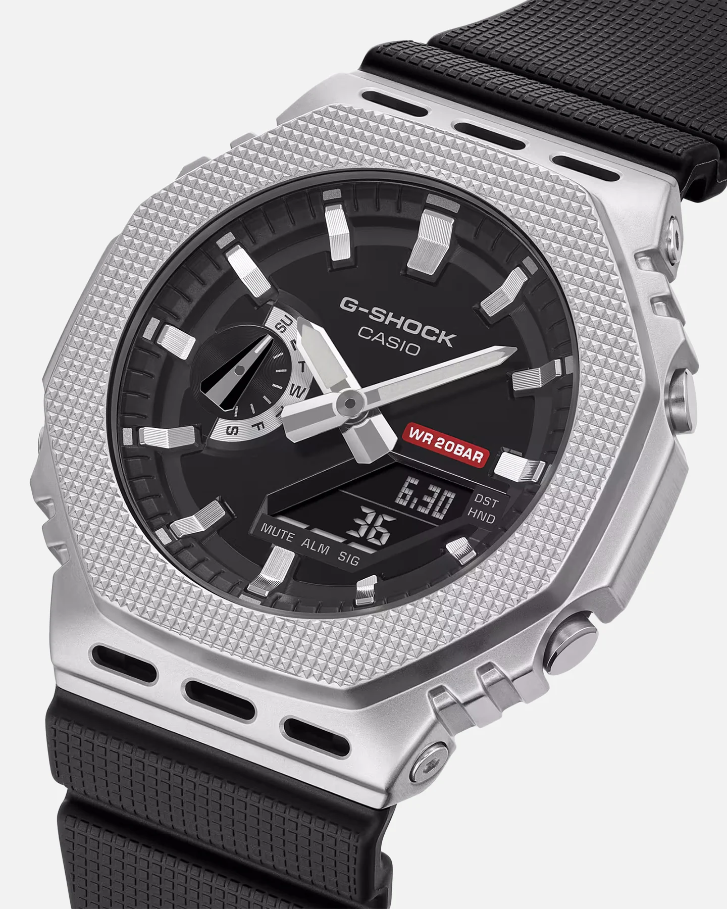 G Shock GM2100M-1A Watch Silver/Black - Image 3