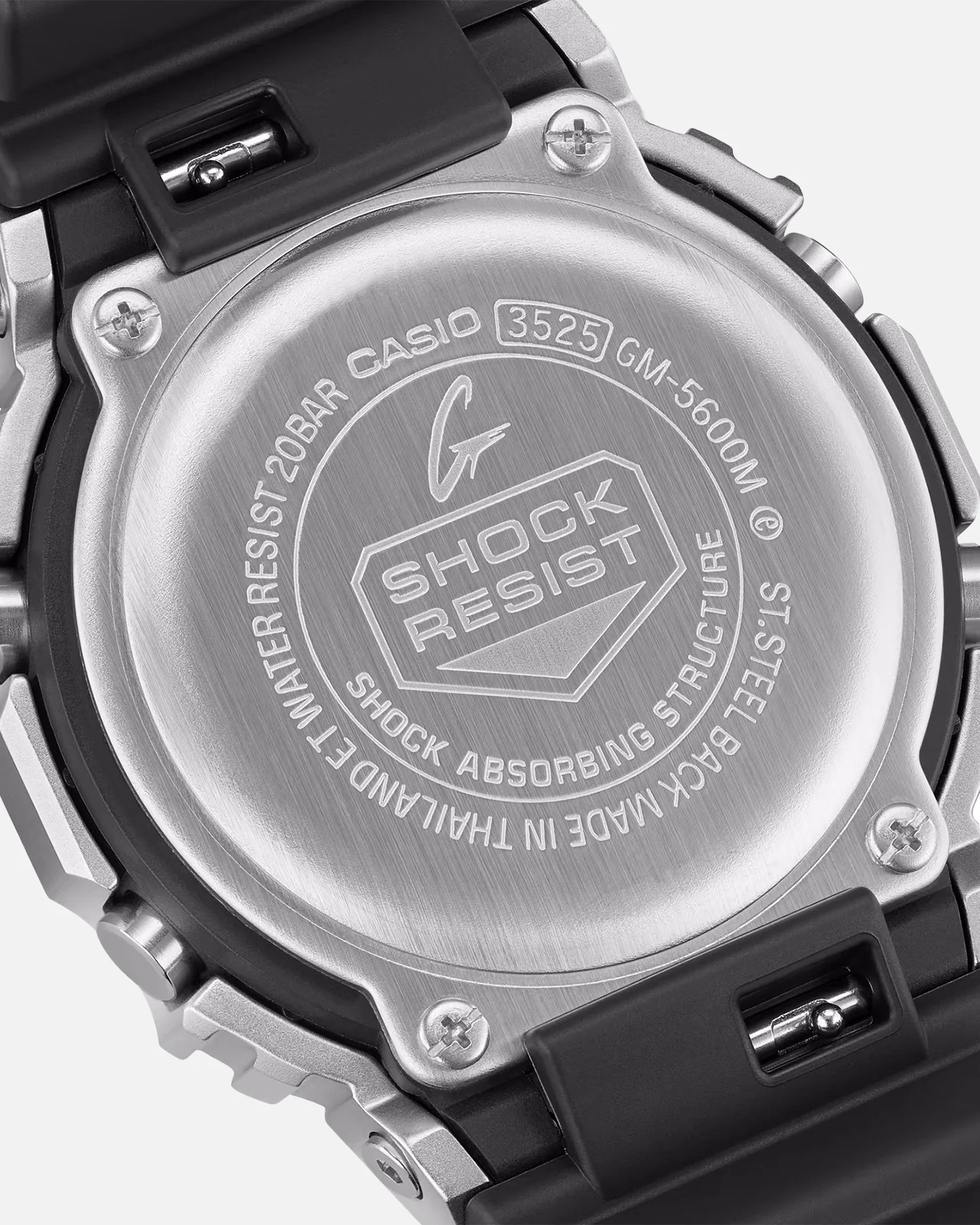 G Shock GM5600M-1D Watch Silver/Black - Image 7