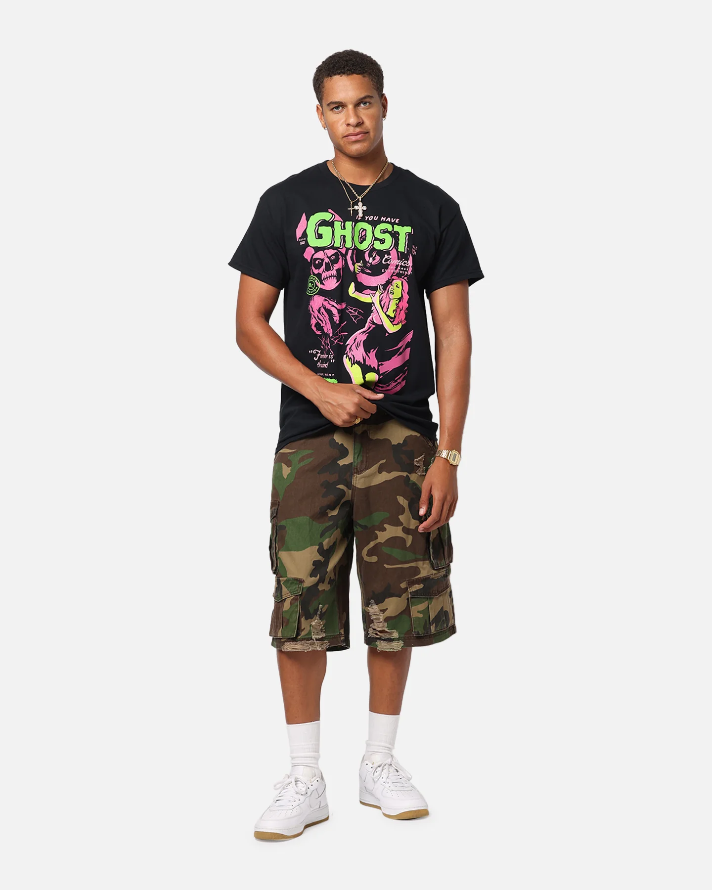 Ghost Comic T-Shirt Black - Image 2