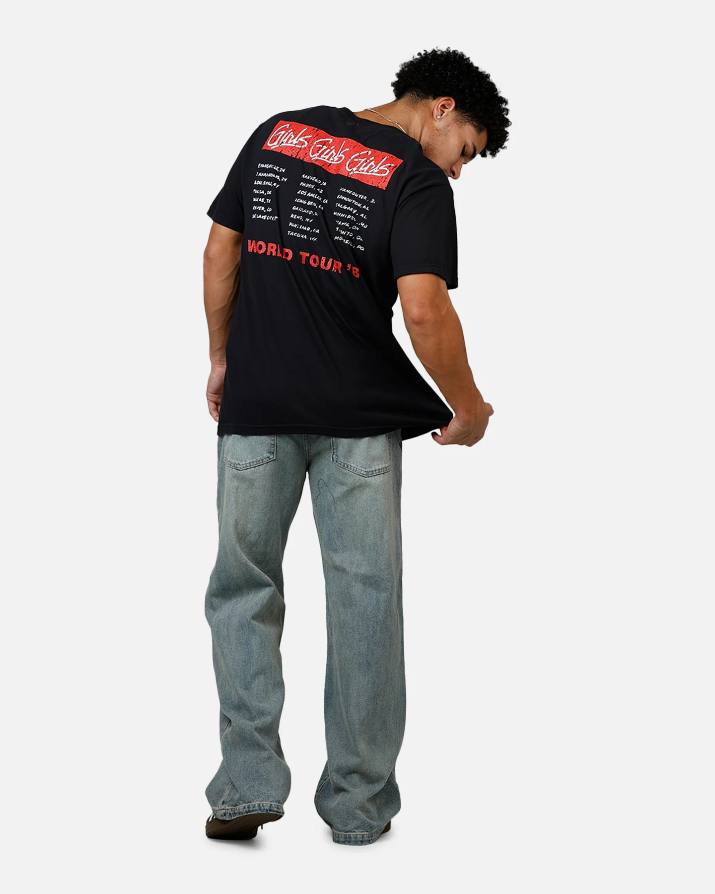Global Merchandising Motley Crue 1987 Tour T-Shirt Black - Image 6