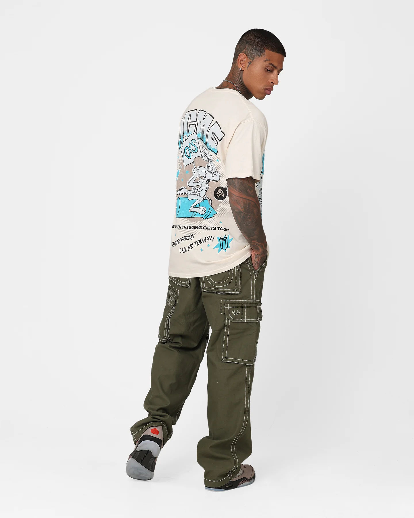 Goat Crew Acme Oops T-Shirt Off White - Image 8