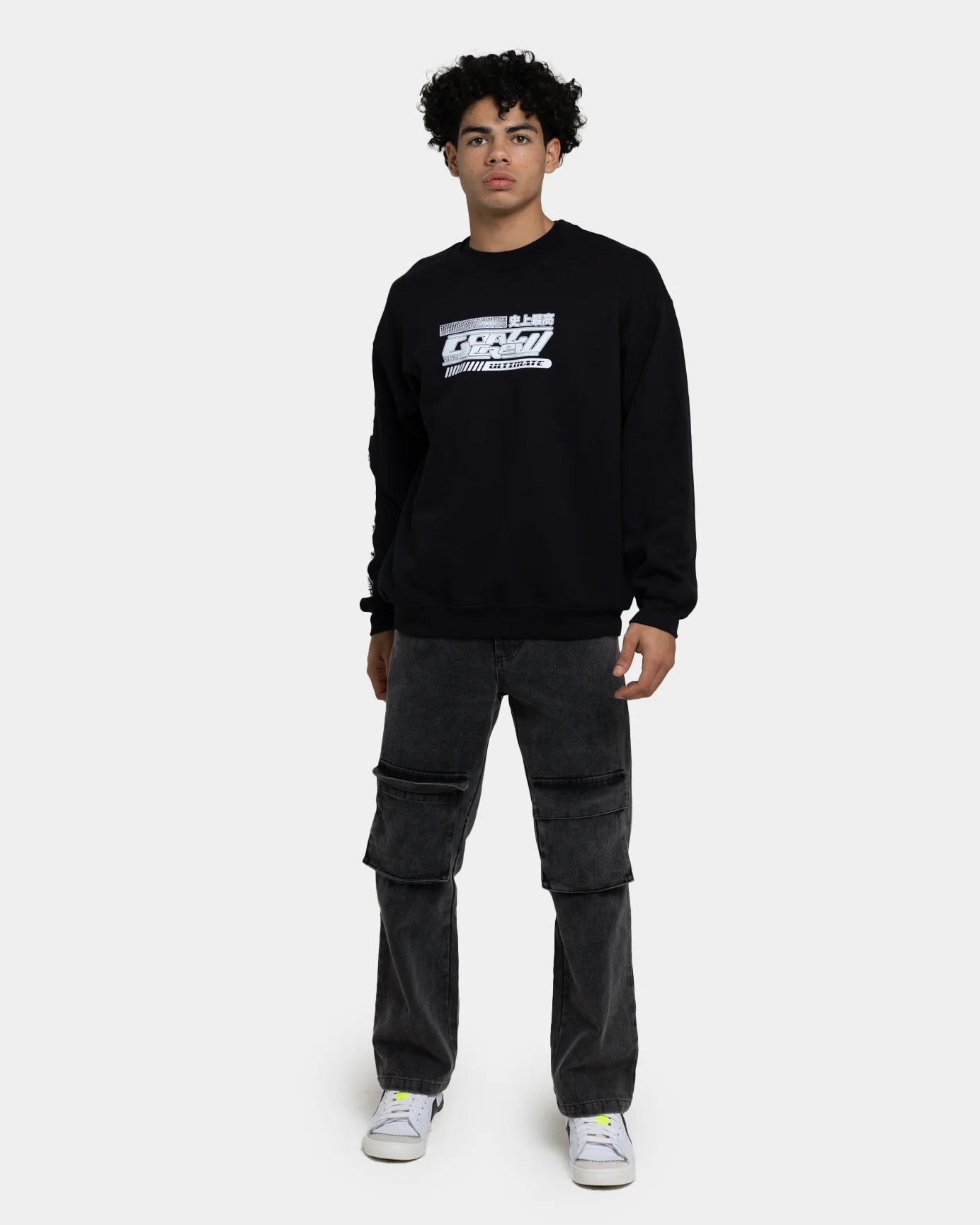 Goat Crew Anime Crewneck Black - Image 3