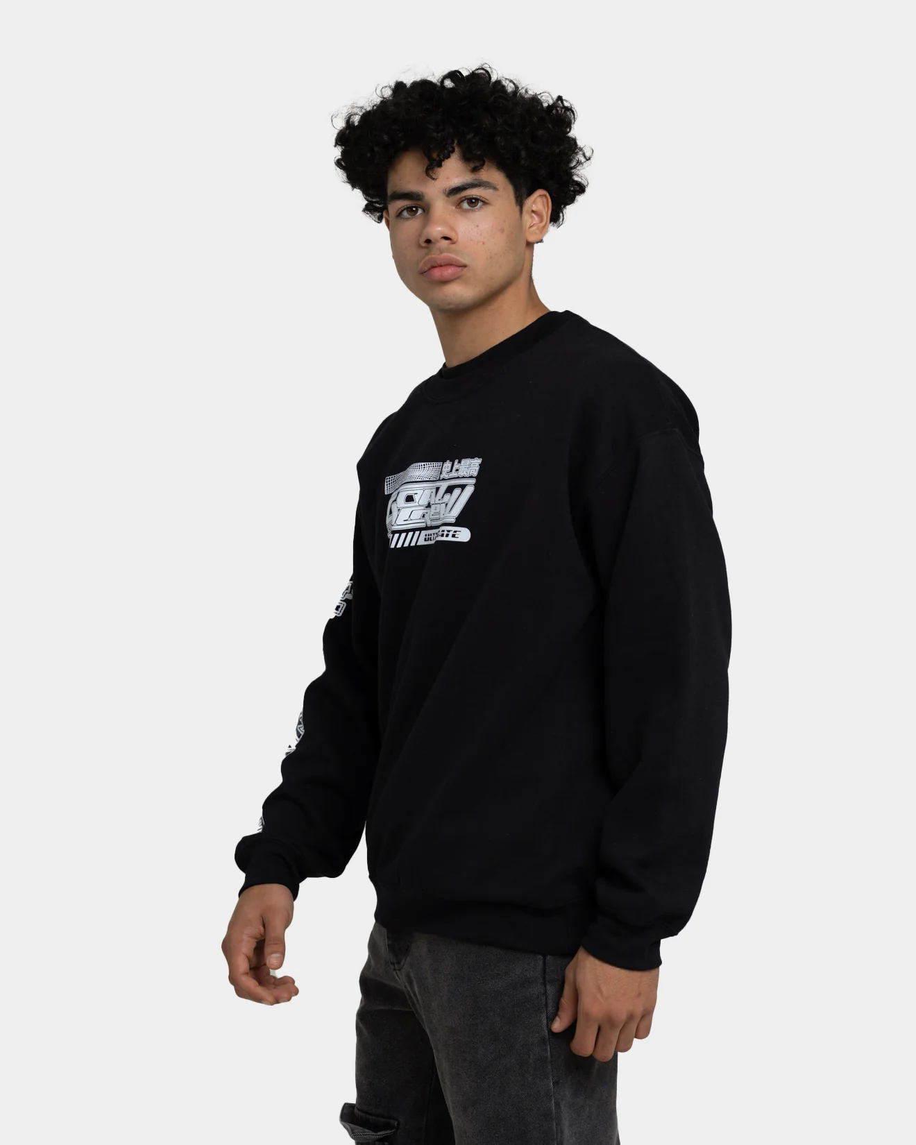Goat Crew Anime Crewneck Black - Image 7