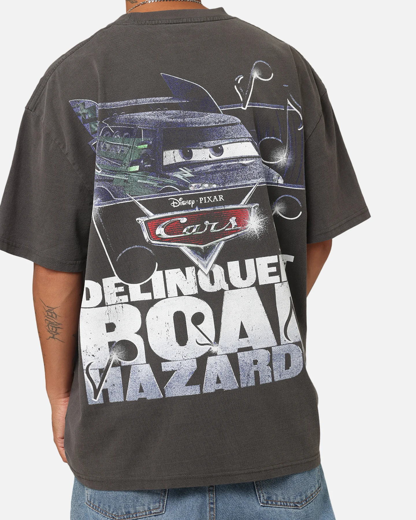 Goat Crew Disney And Pixar Cars DJ Heavy T-Shirt Black Wash - Image 8