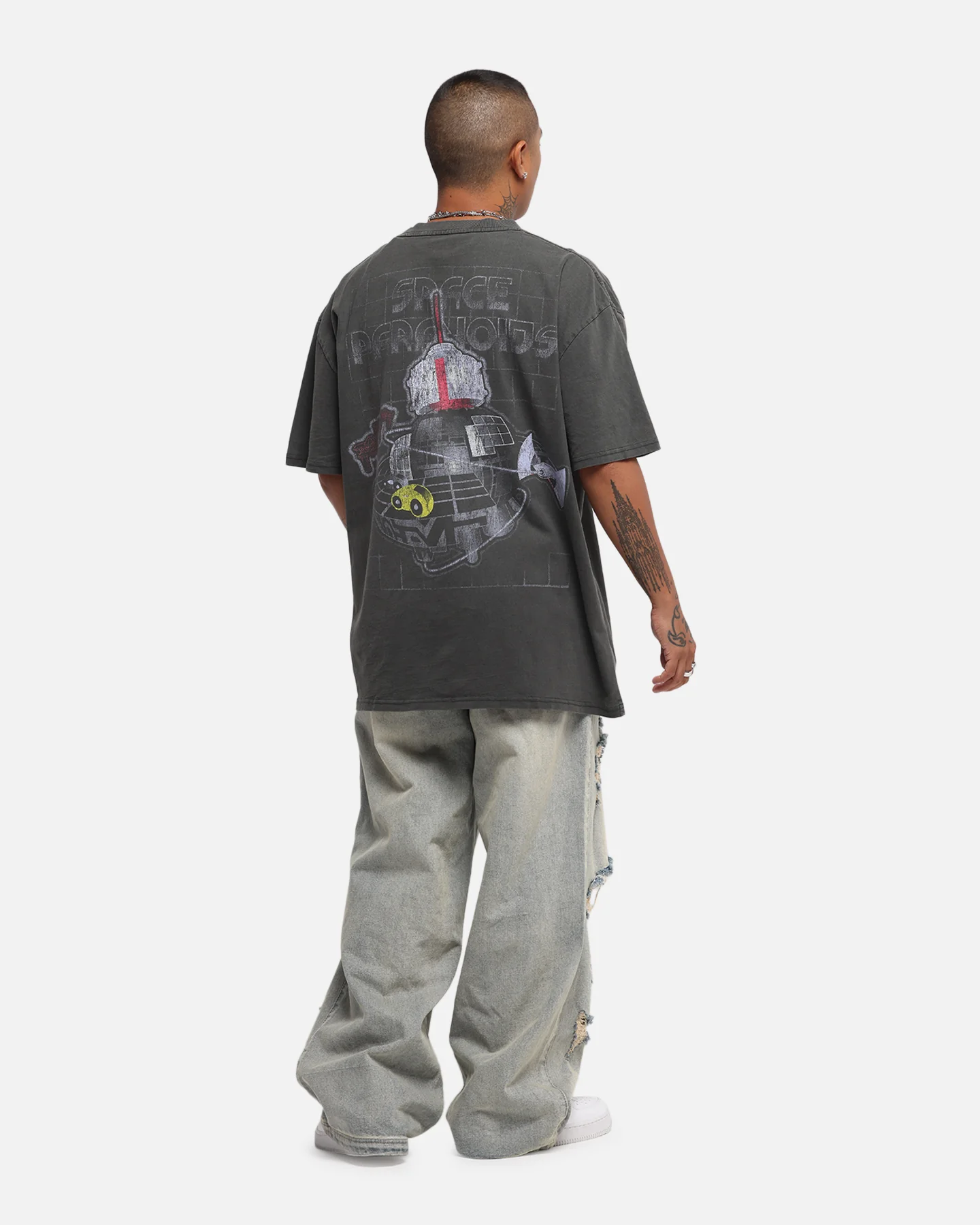 Goat Crew Disney Kingdom Hearts Space Paranoids Heavy T-Shirt Black Wash - Image 4