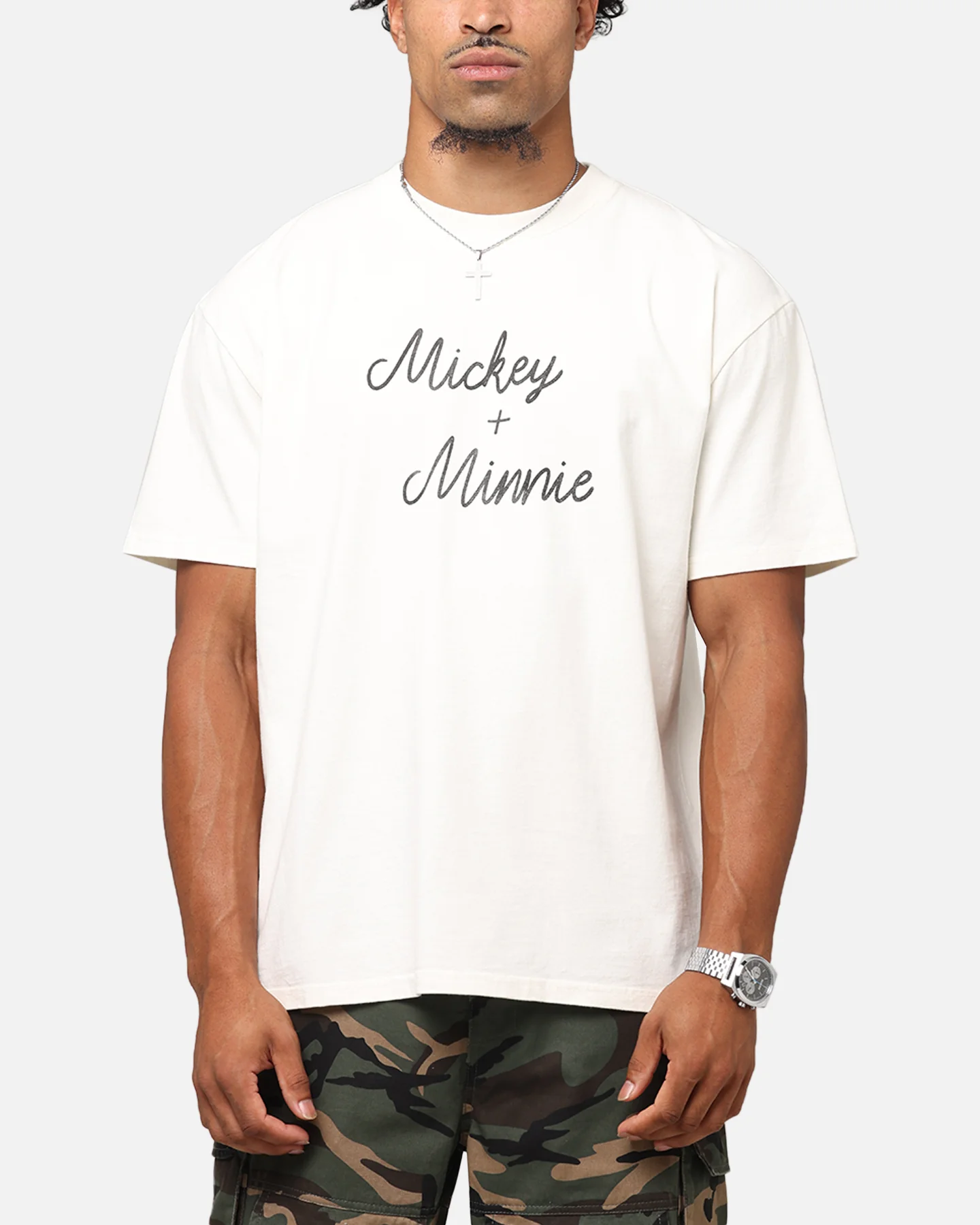Goat Crew Disney’s Mickey Mouse & Minnie Mouse Heavyweight T-Shirt Off White - Image 2