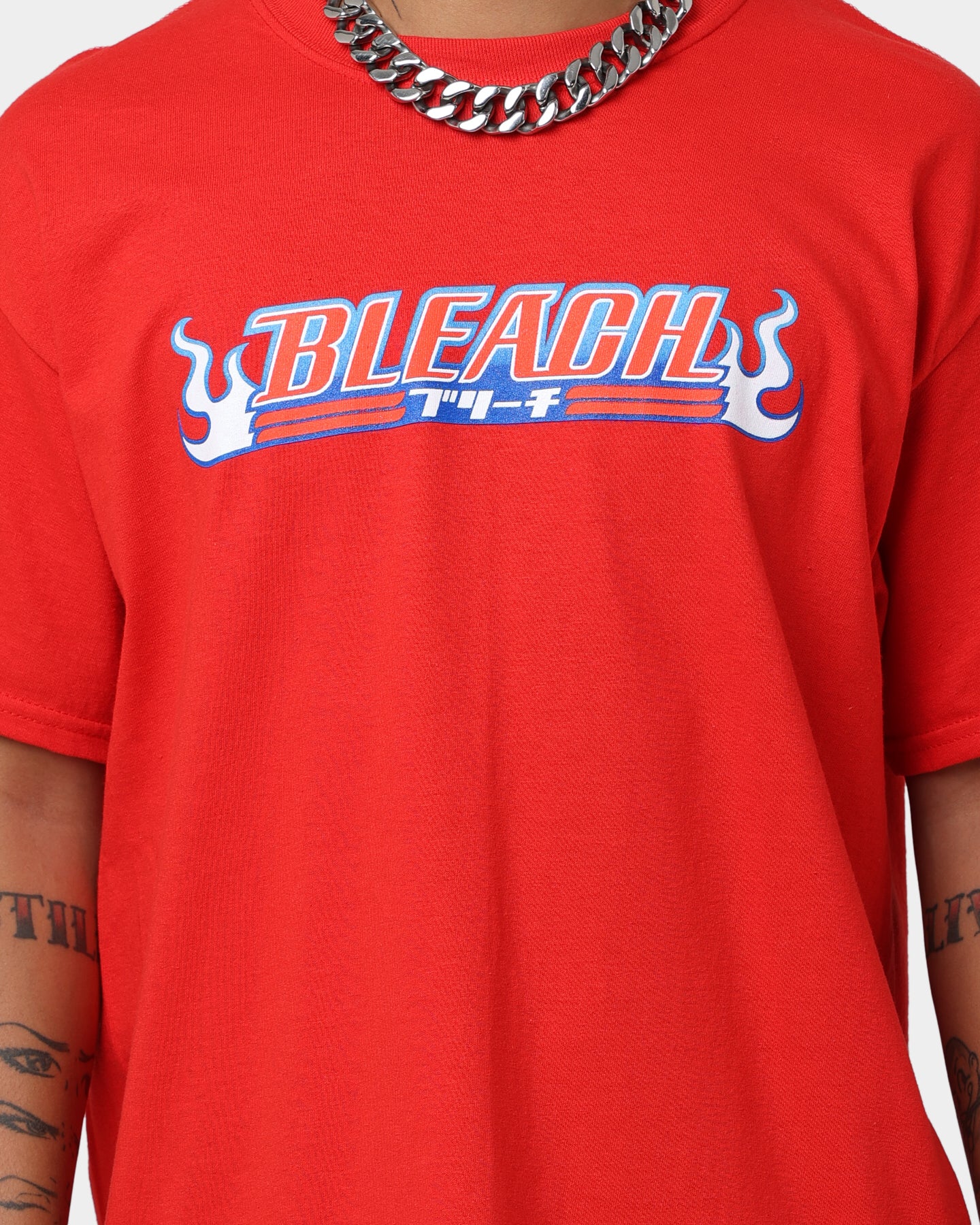 Goat Crew Goat Crew X Bleach Logo T-Shirt Red - Image 3