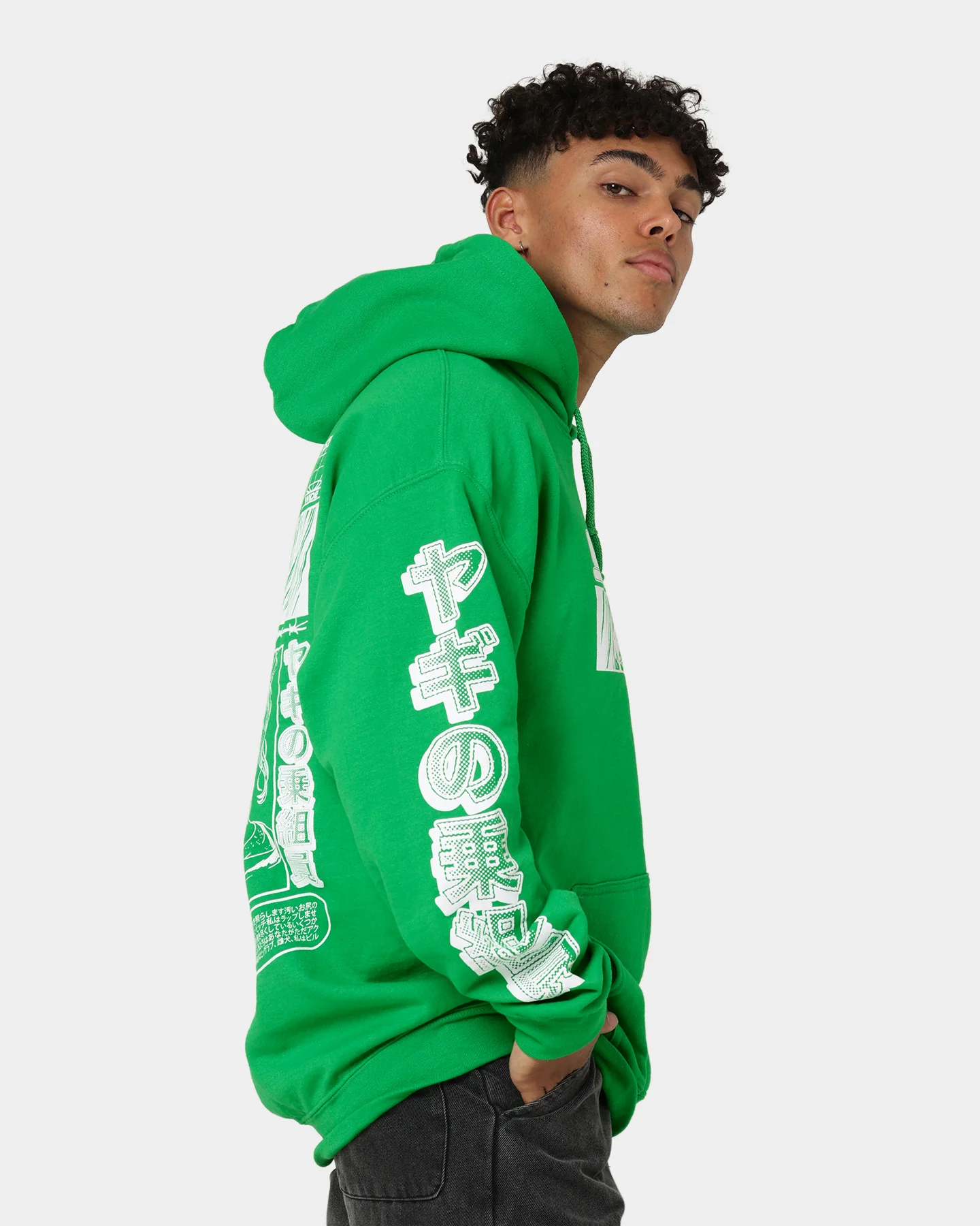 Goat Crew Harajuku Hoodie Green - Image 6
