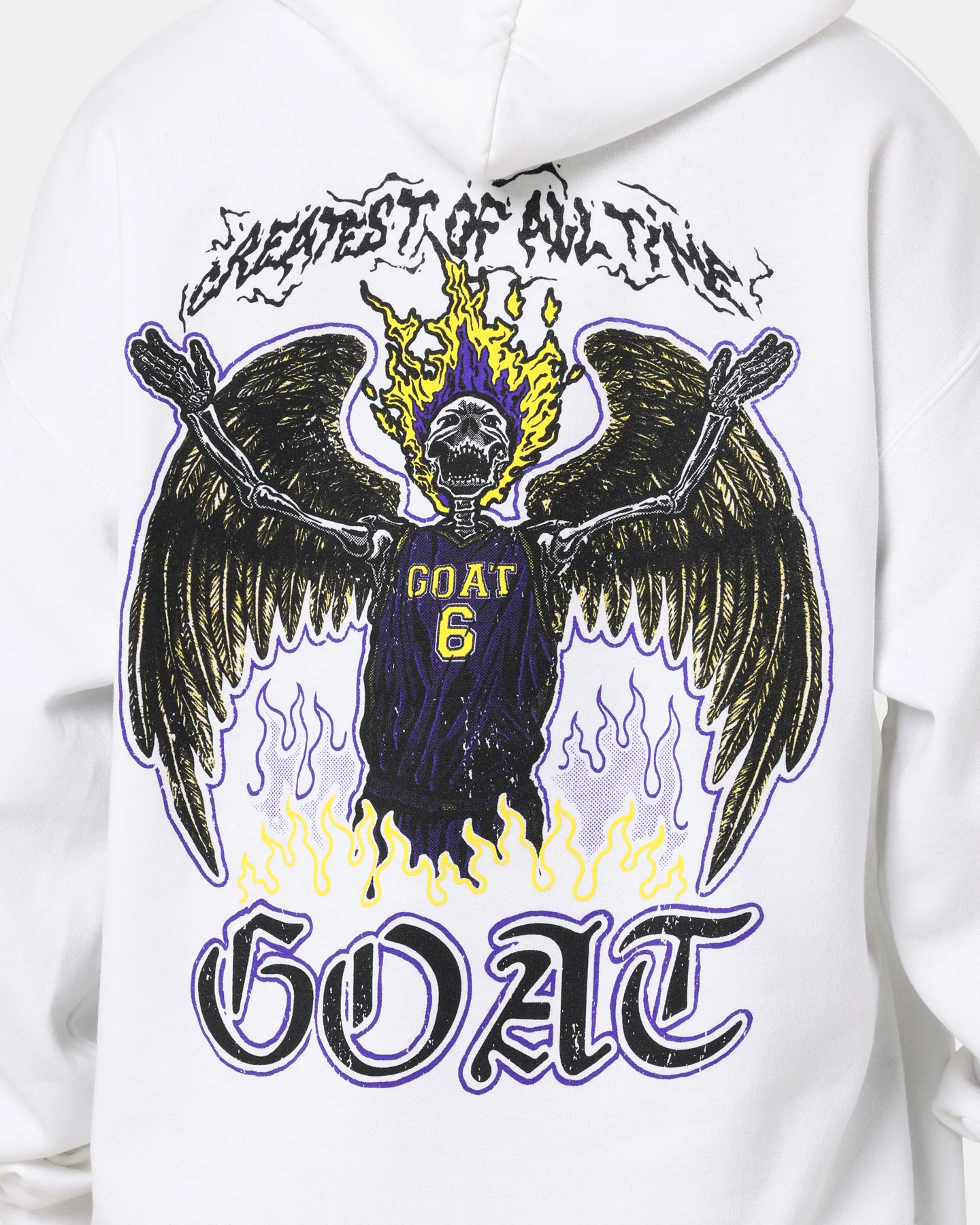 Goat Crew King Skeleton Hoodie White - Image 5