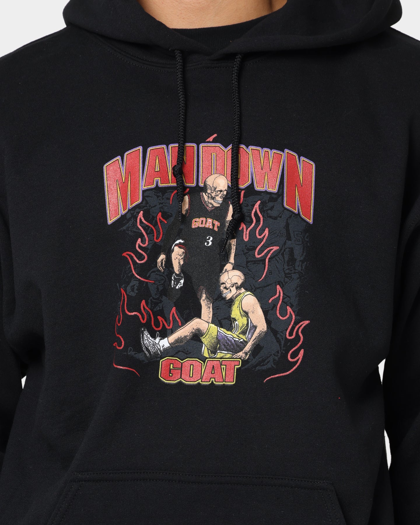 Goat Crew Man Down Hoodie Black - Image 4