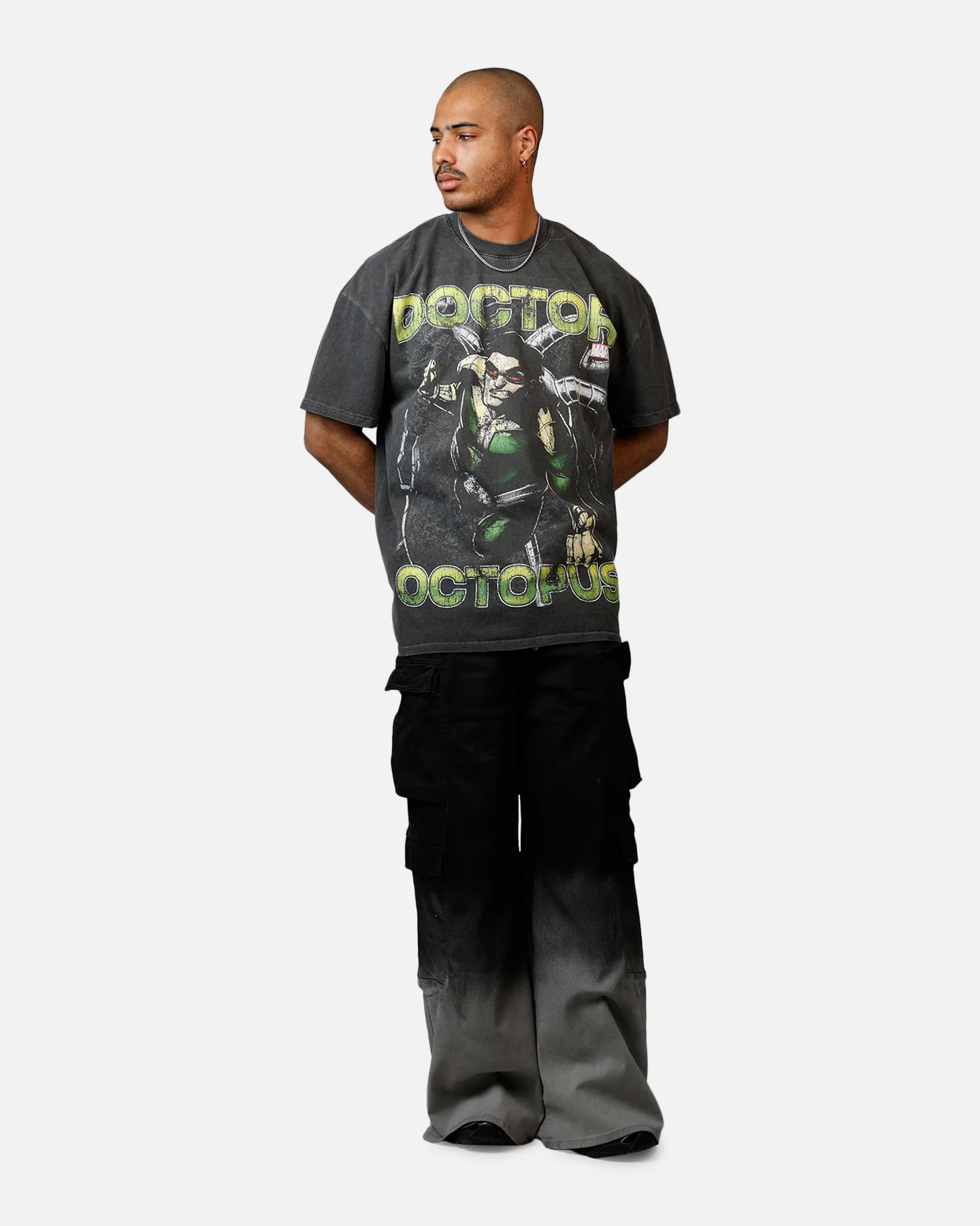 Goat Crew Marvel Villians Doctor Octopus Heavy T-Shirt Black Wash - Image 3
