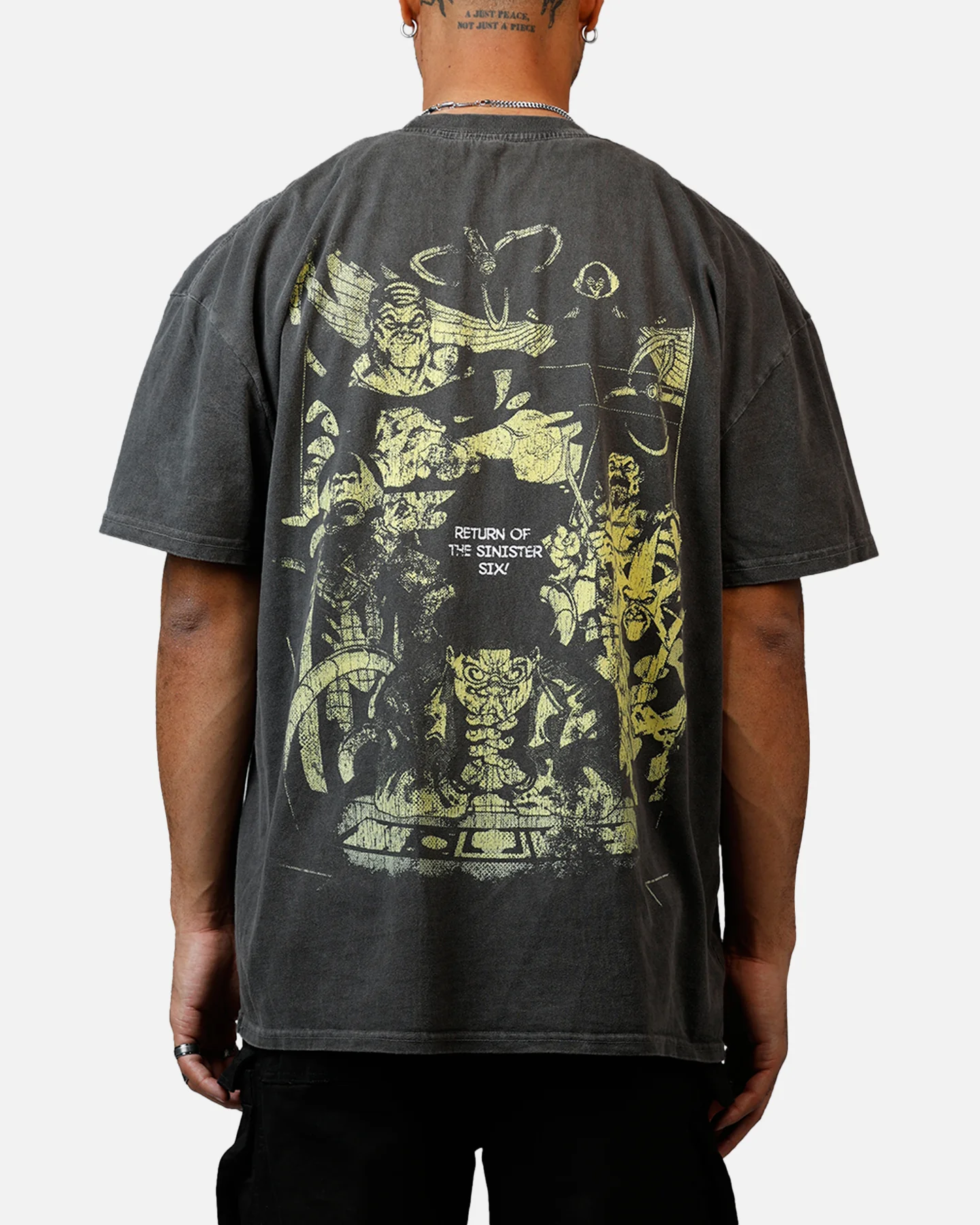 Goat Crew Marvel Sinister Six Doctor Octopus Heavyweight T-Shirt Black Wash - Image 2