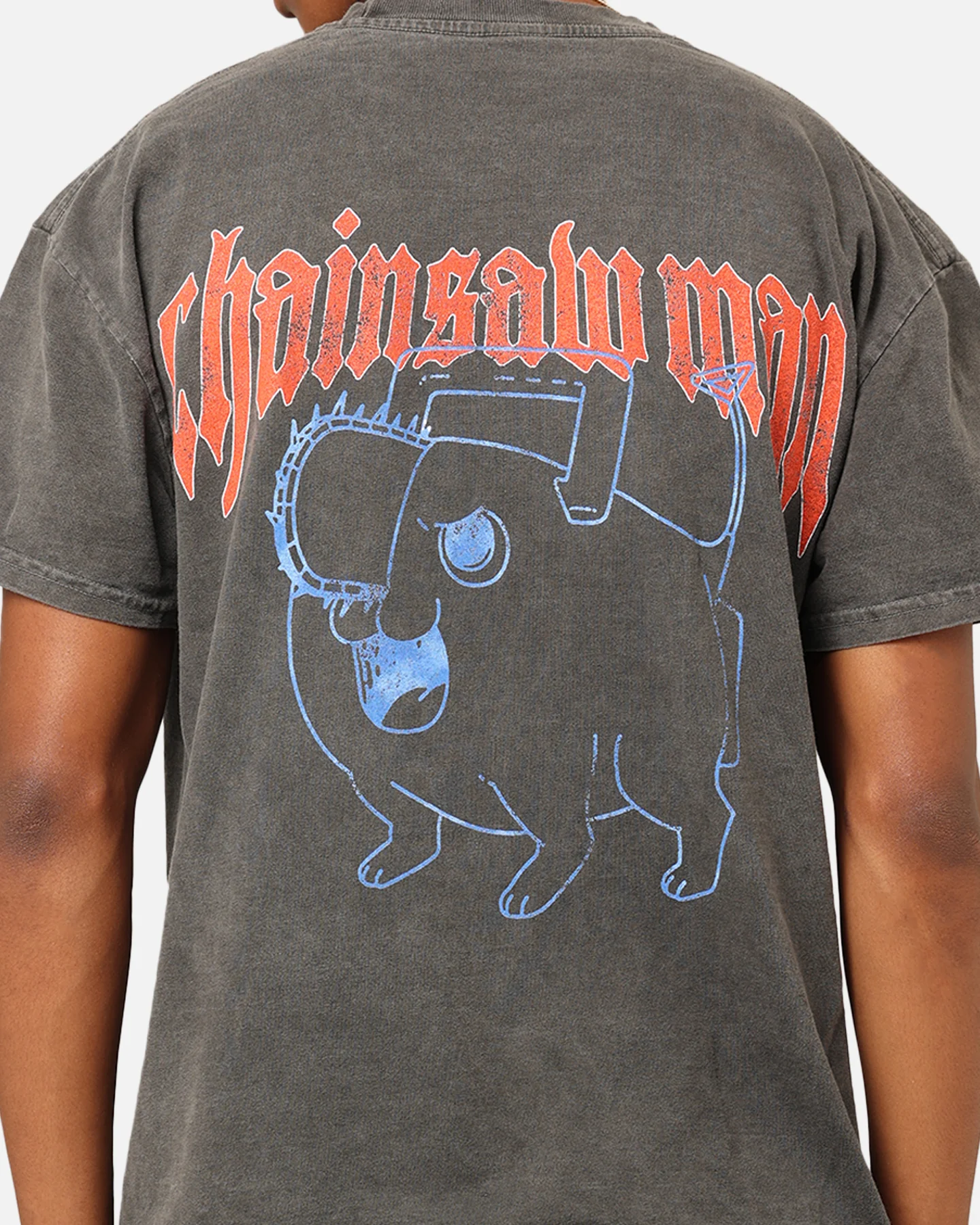 Goat Crew X Chainsaw Man Heavyweight T-Shirt Black Wash - Image 5
