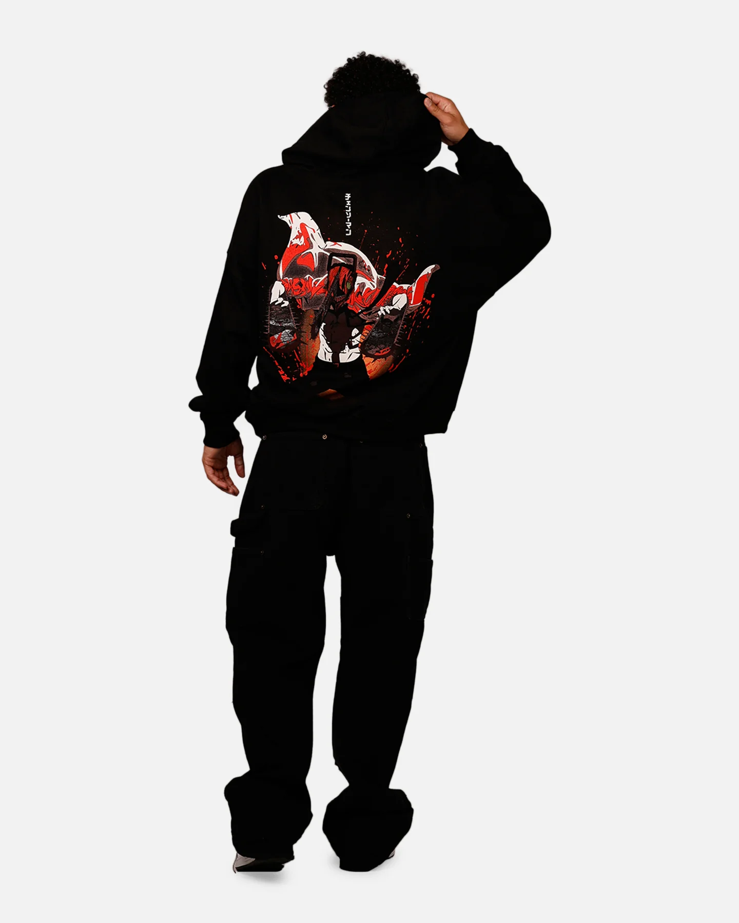 Goat Crew X CSM Chainsawman Premium Hoodie Black - Image 6