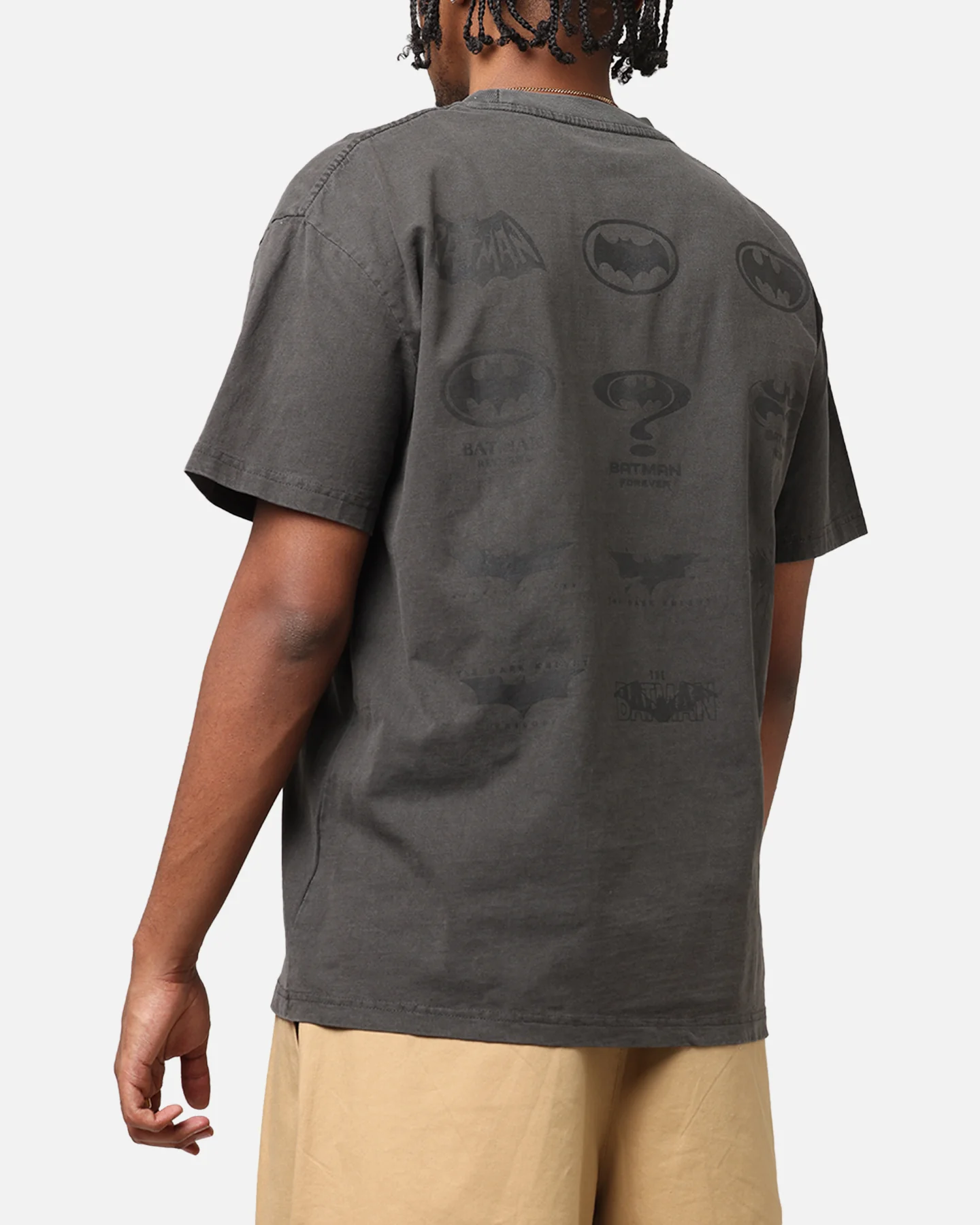 Goat Crew X DC Batman Batman Logos Heavy T-Shirt Black Wash - Image 2