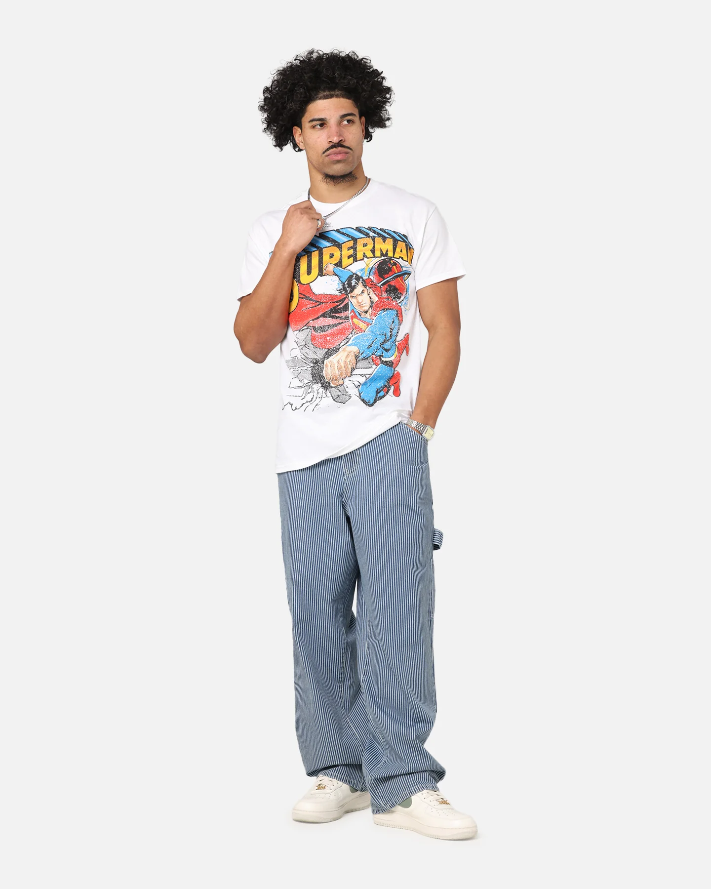Goat Crew X DC Superman Man Of Steel T-Shirt White - Image 2
