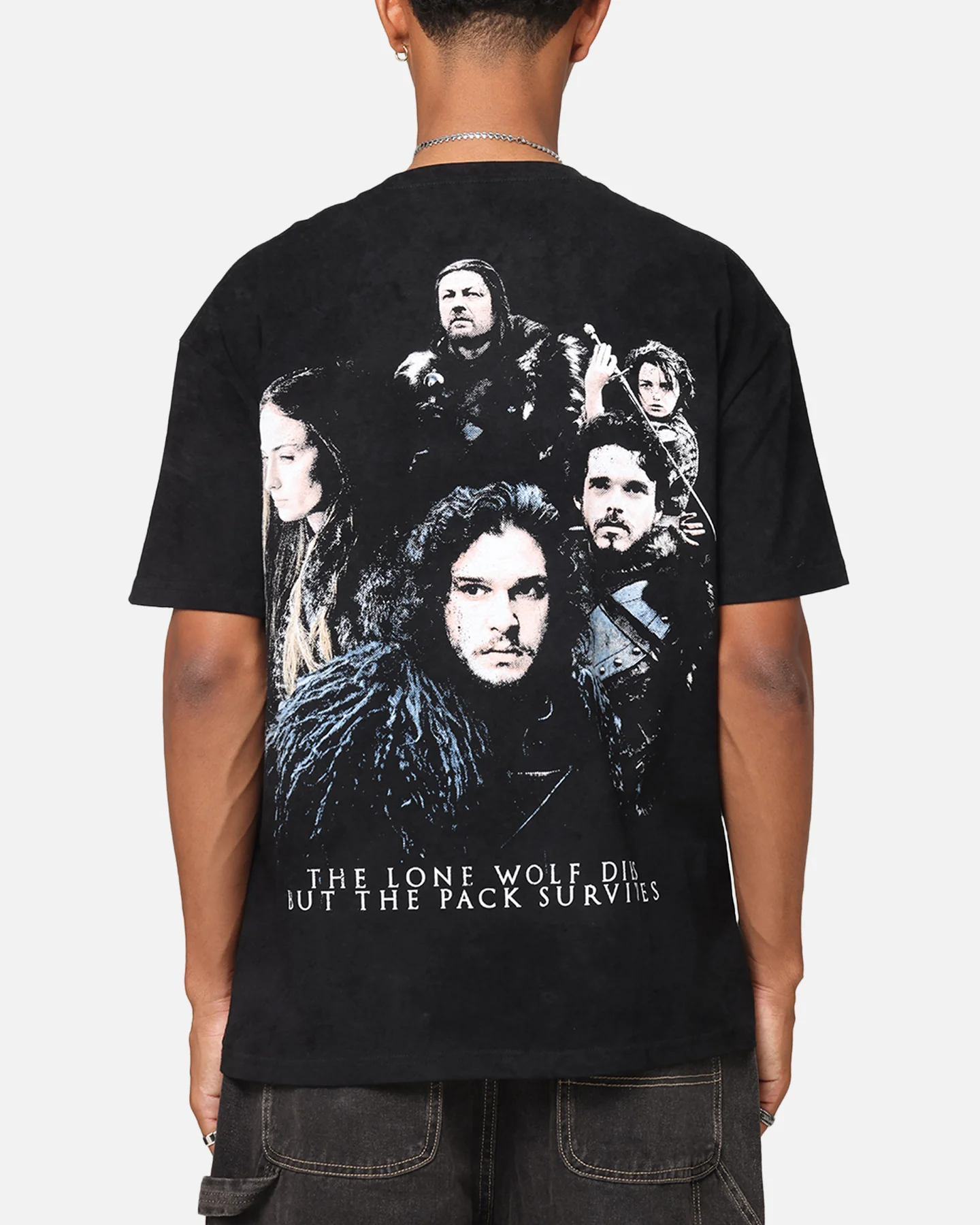 Goat Crew X Game Of Thrones Jon Snow Heavy T-Shirt Black - Image 2