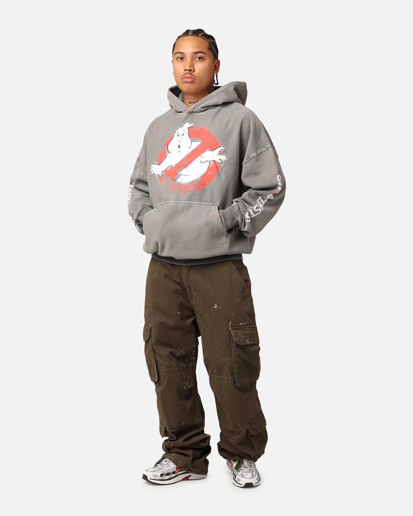 Goat Crew X Ghostbusters Heavyweight Hoodie Washed Charcoal - Image 2