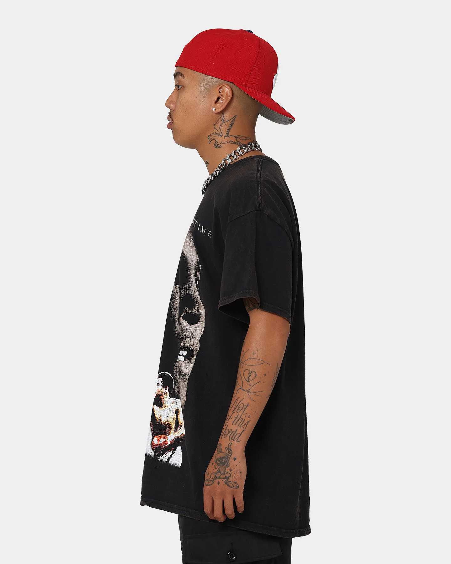 Goat Crew X Muhammad Ali Greatest Vintage T-Shirt Black Wash - Image 6
