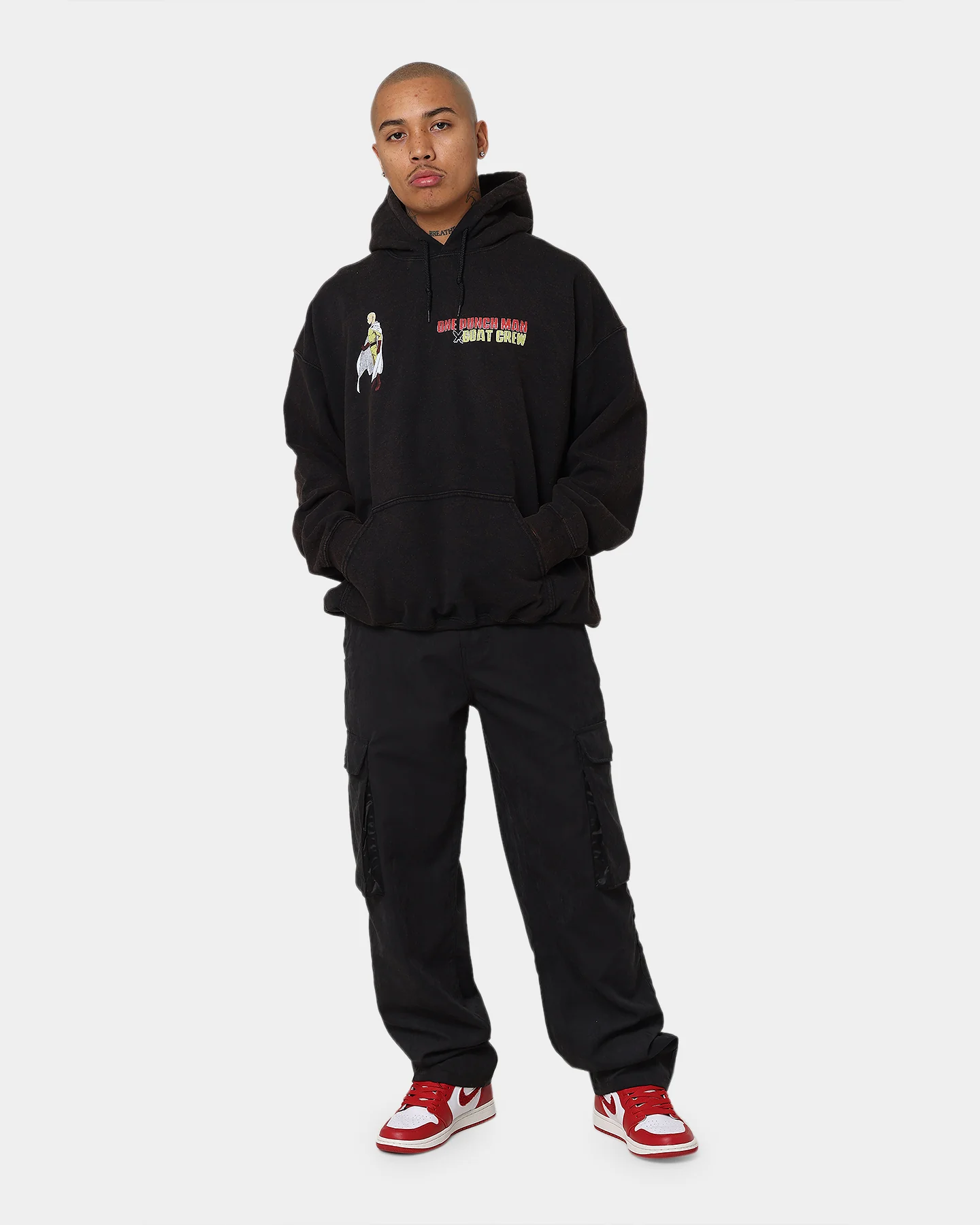 Goat Crew X One Punch Man One Punch Man Vintage Hoodie Black Wash - Image 8