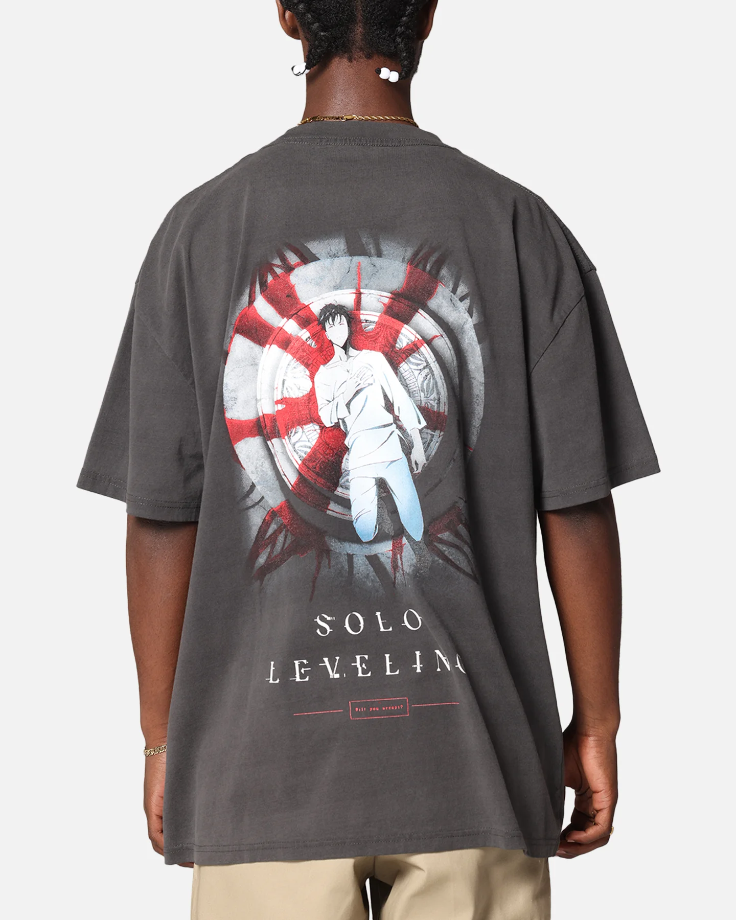 Goat Crew X Solo Leveling Solo Leveling Heavy T-Shirt Black Wash - Image 2