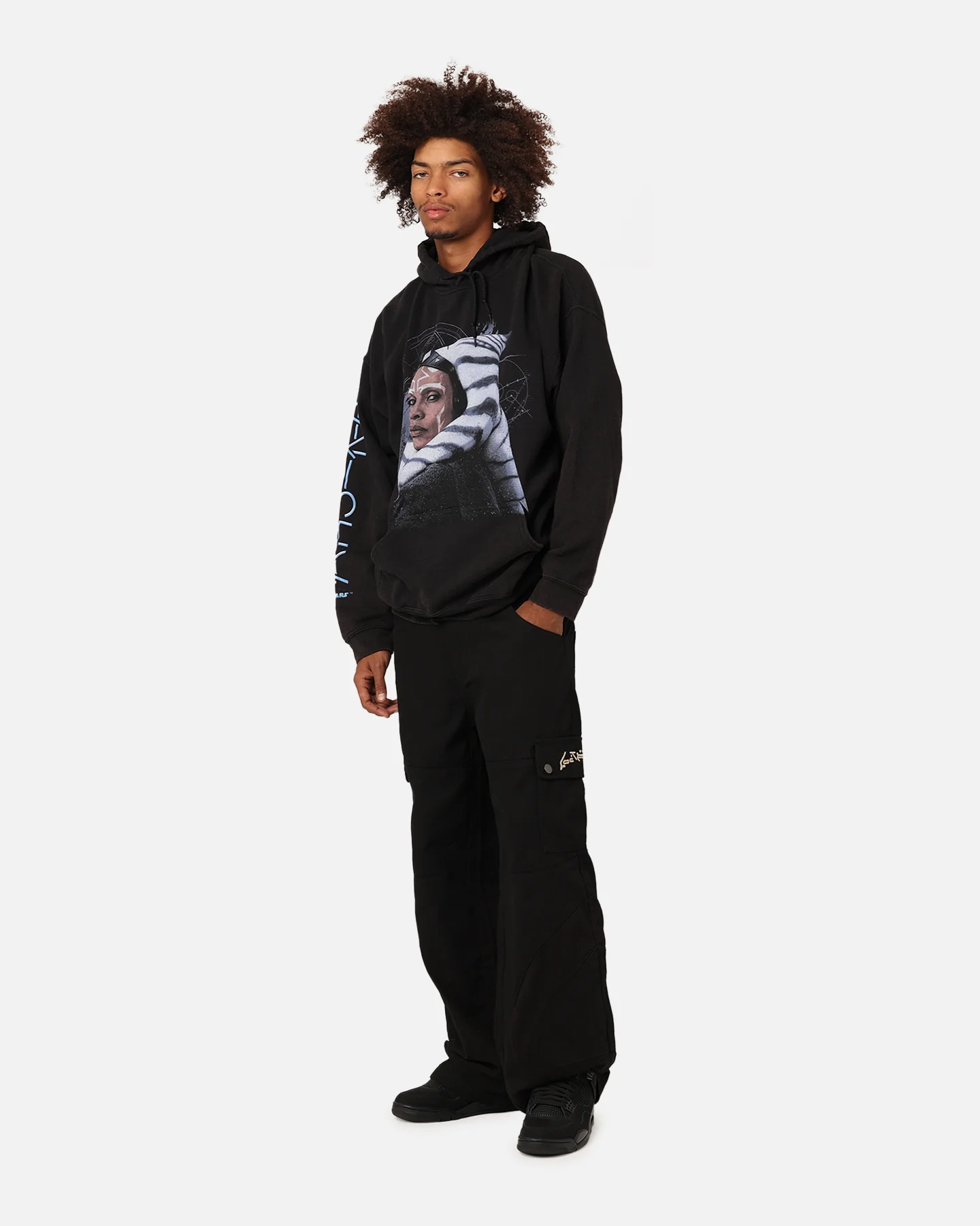 Star Wars Ahsoka Hoodie Black Wash - Image 2