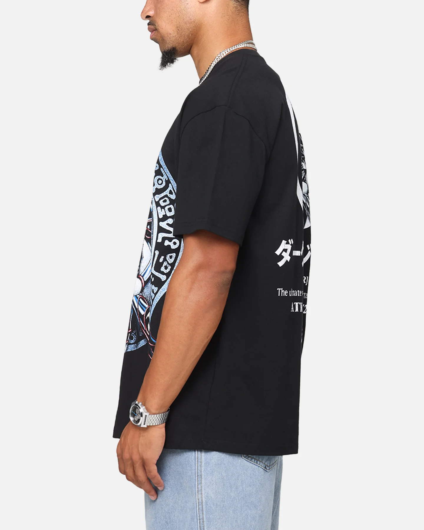Goat Crew X Yu-Gi-Oh! Dark Magician Card Heavy T-Shirt Black - Image 6