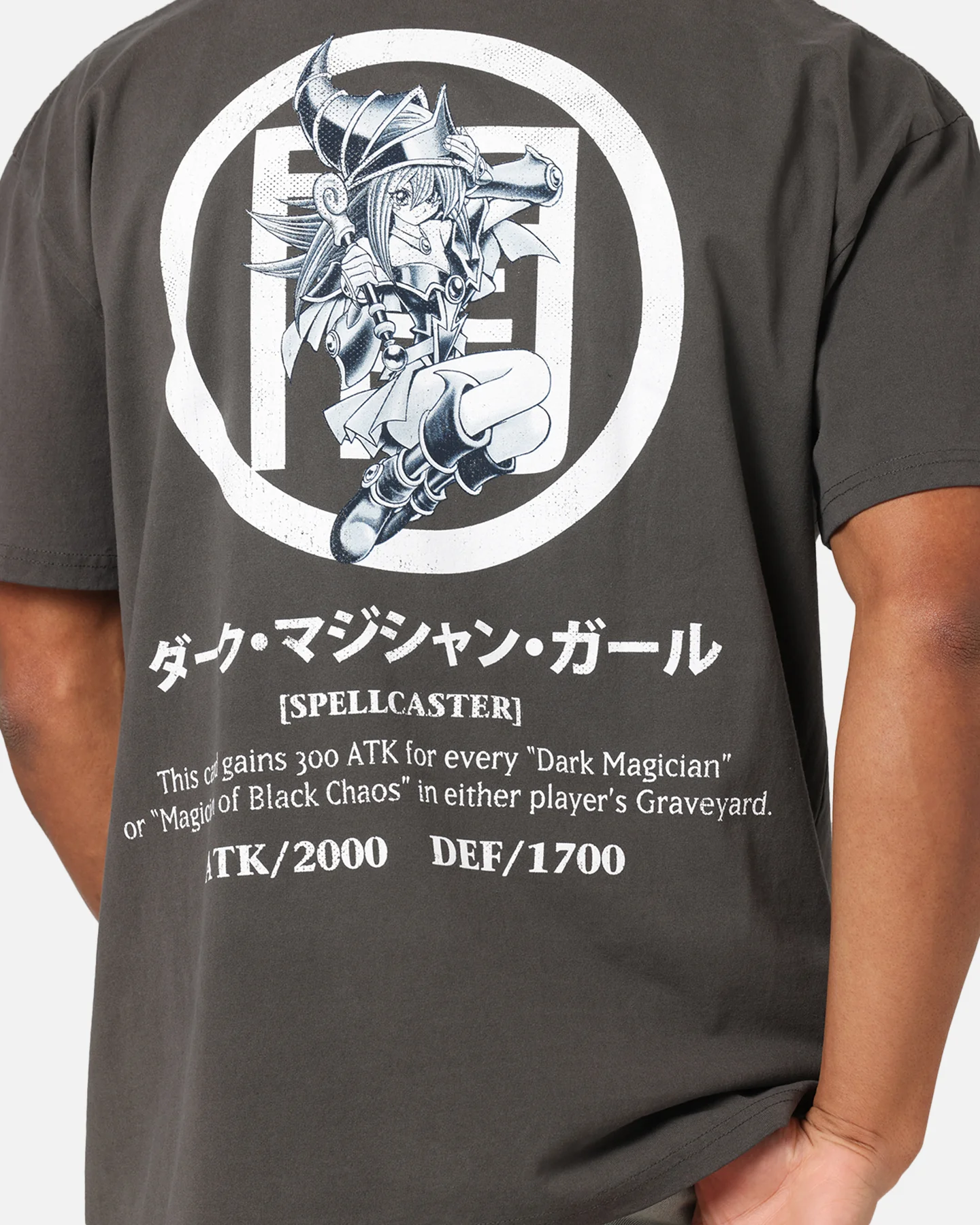 Goat Crew X Yu-Gi-Oh! Dark Magician Girl Card Heavy T-Shirt Black Wash - Image 8