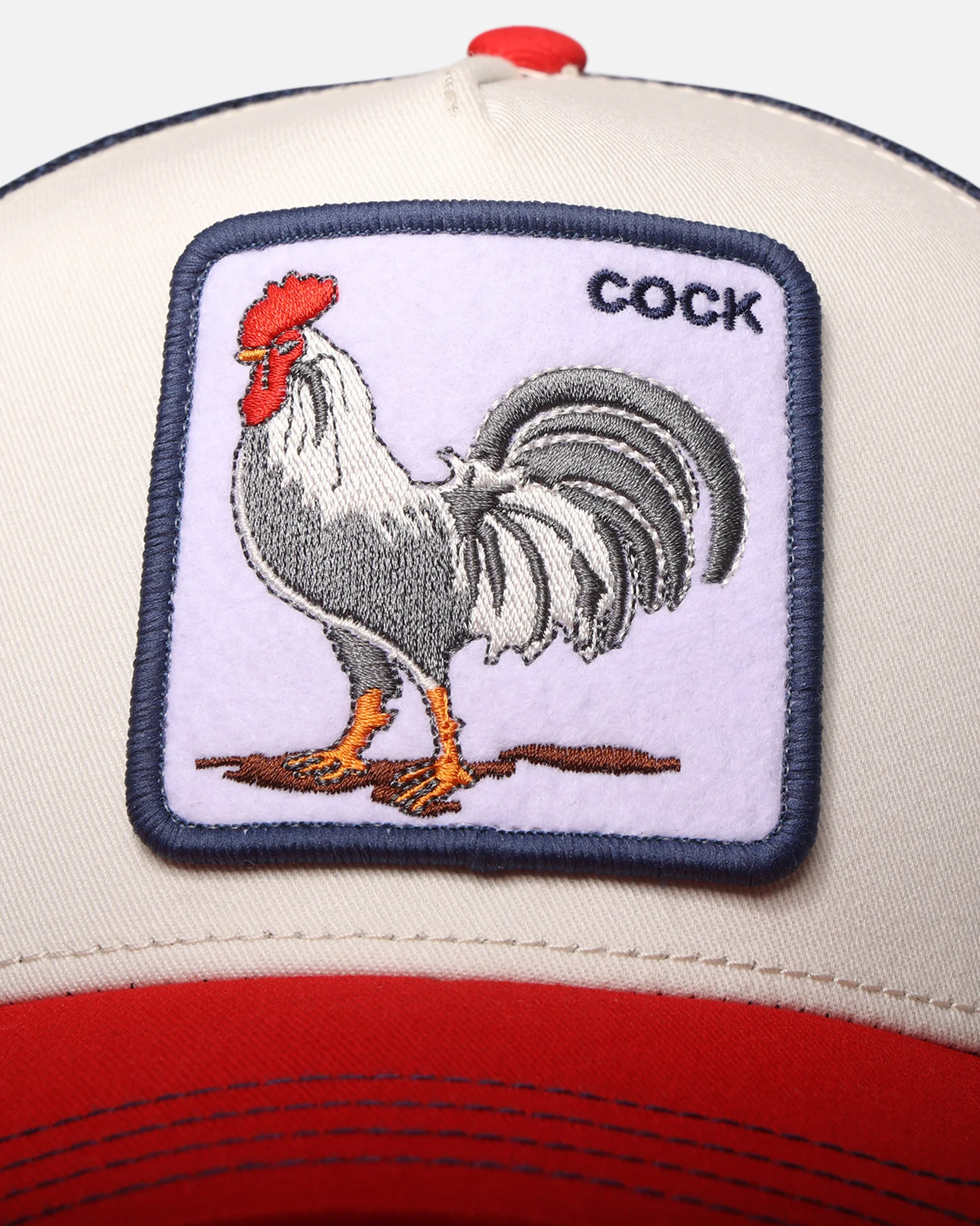 Goorin Bros Team Rooster Trucker Snapback White/Red - Image 5
