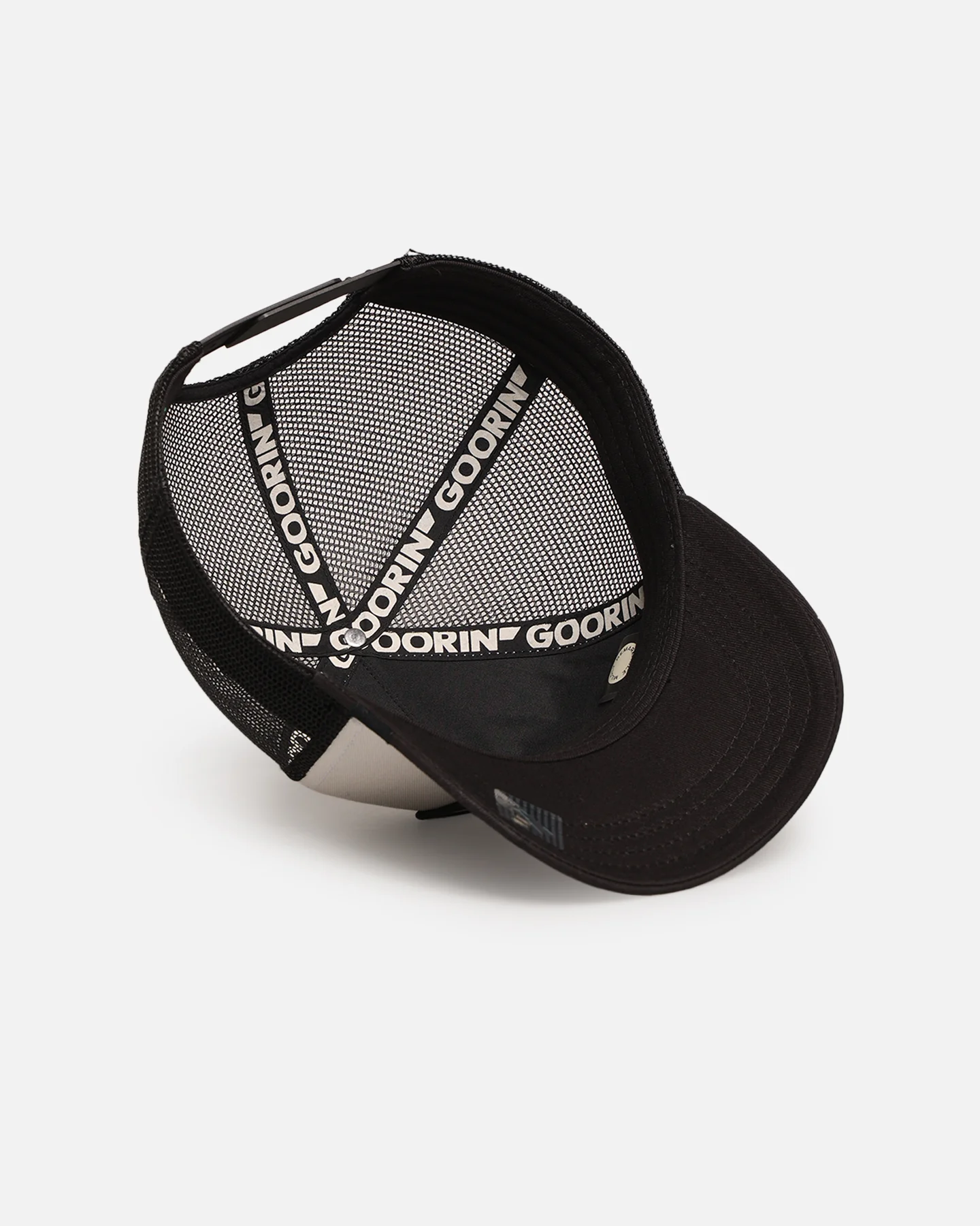 Goorin Bros The King Lion Trucker Snapback Off White/Black - Image 6